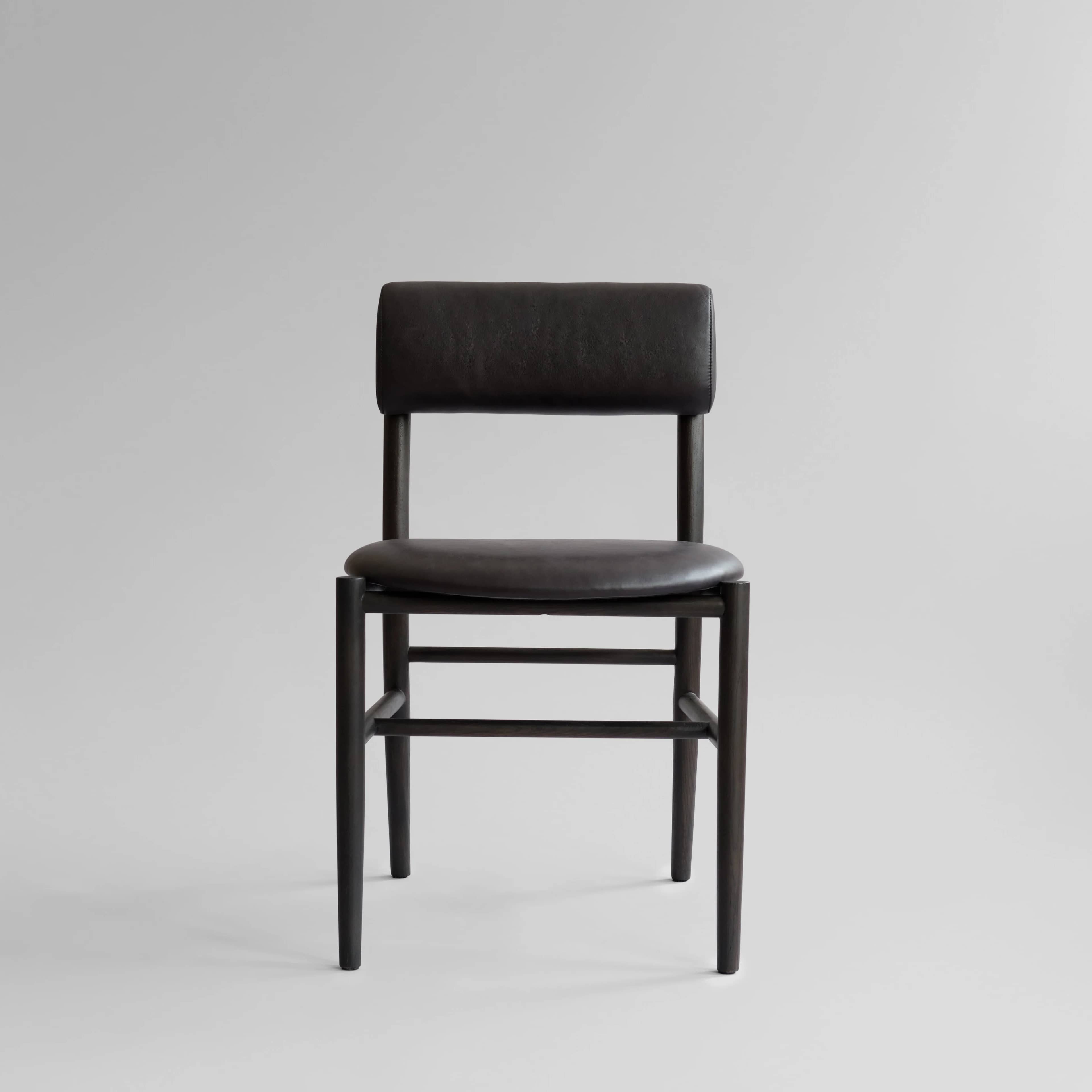 Стул Nama — Aniline leather black 1