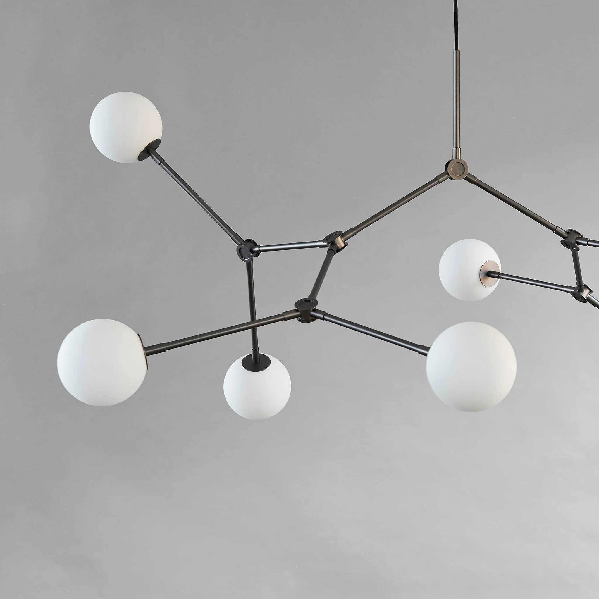 Люстра Drop Chandelier Bulp — Grey 5m 1