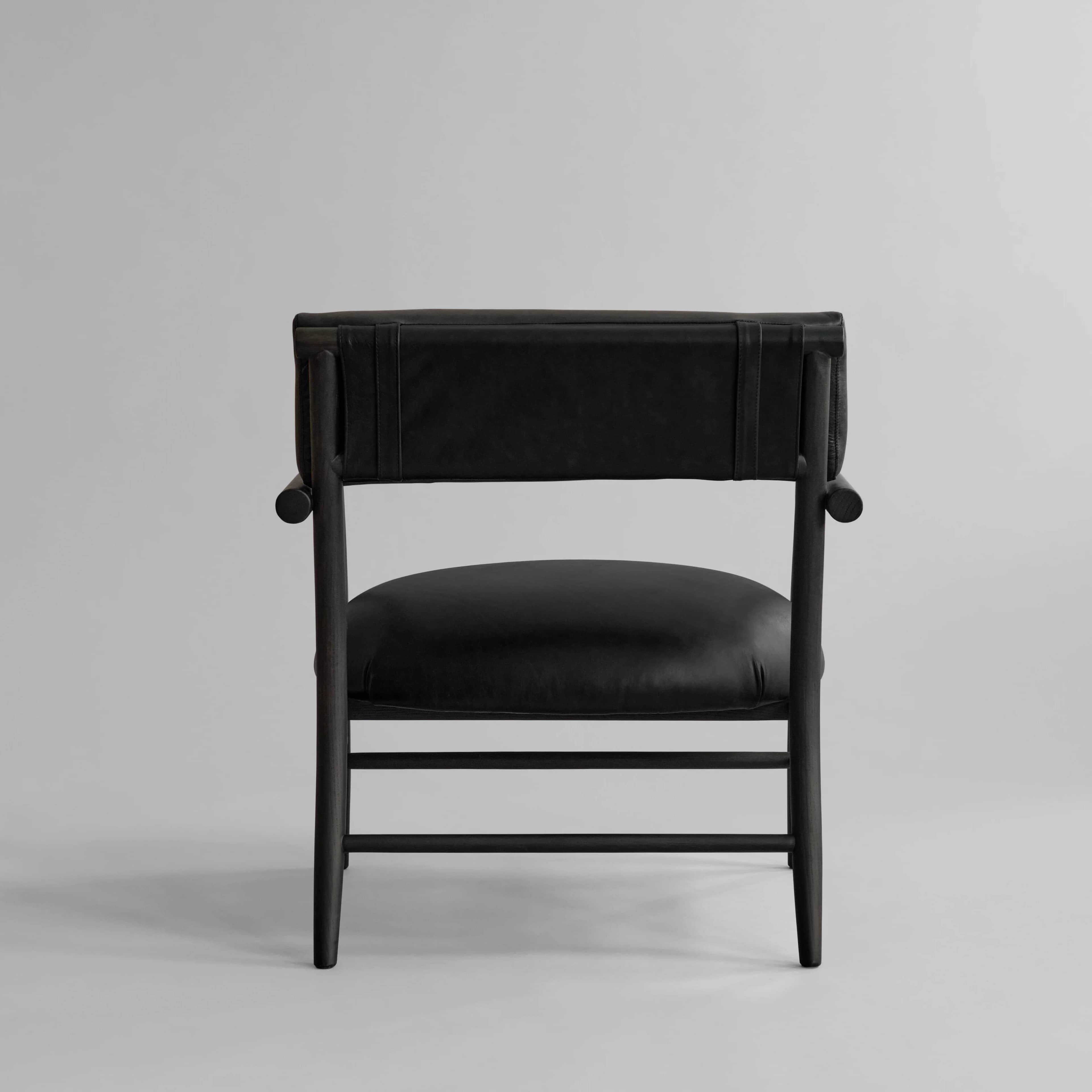 Кресло Nama Lounge Chair — Aniline leather black 9