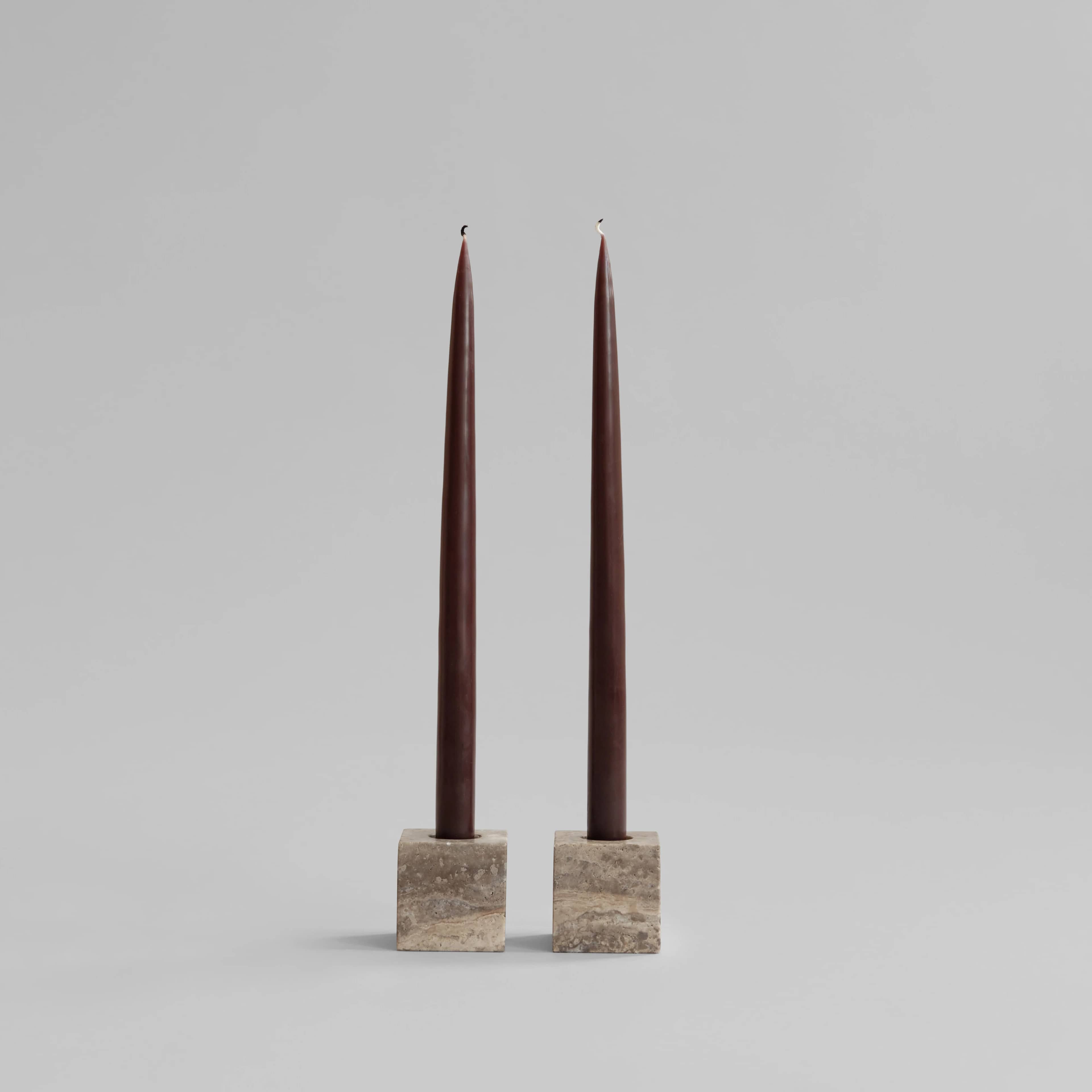 Подсвечник Cube — Silver Travertine 1