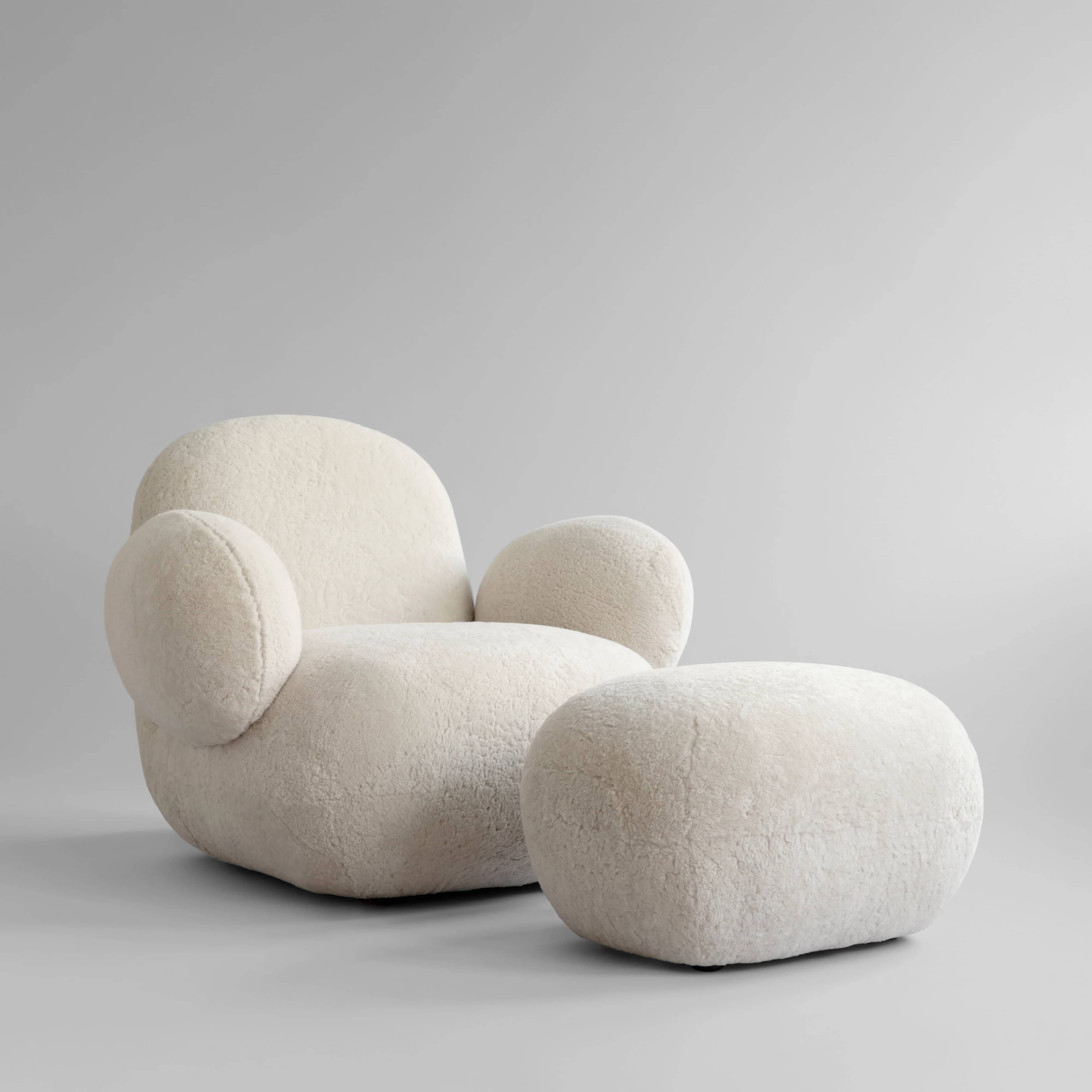 Пуф Toe Ottoman — Sheepskin 3