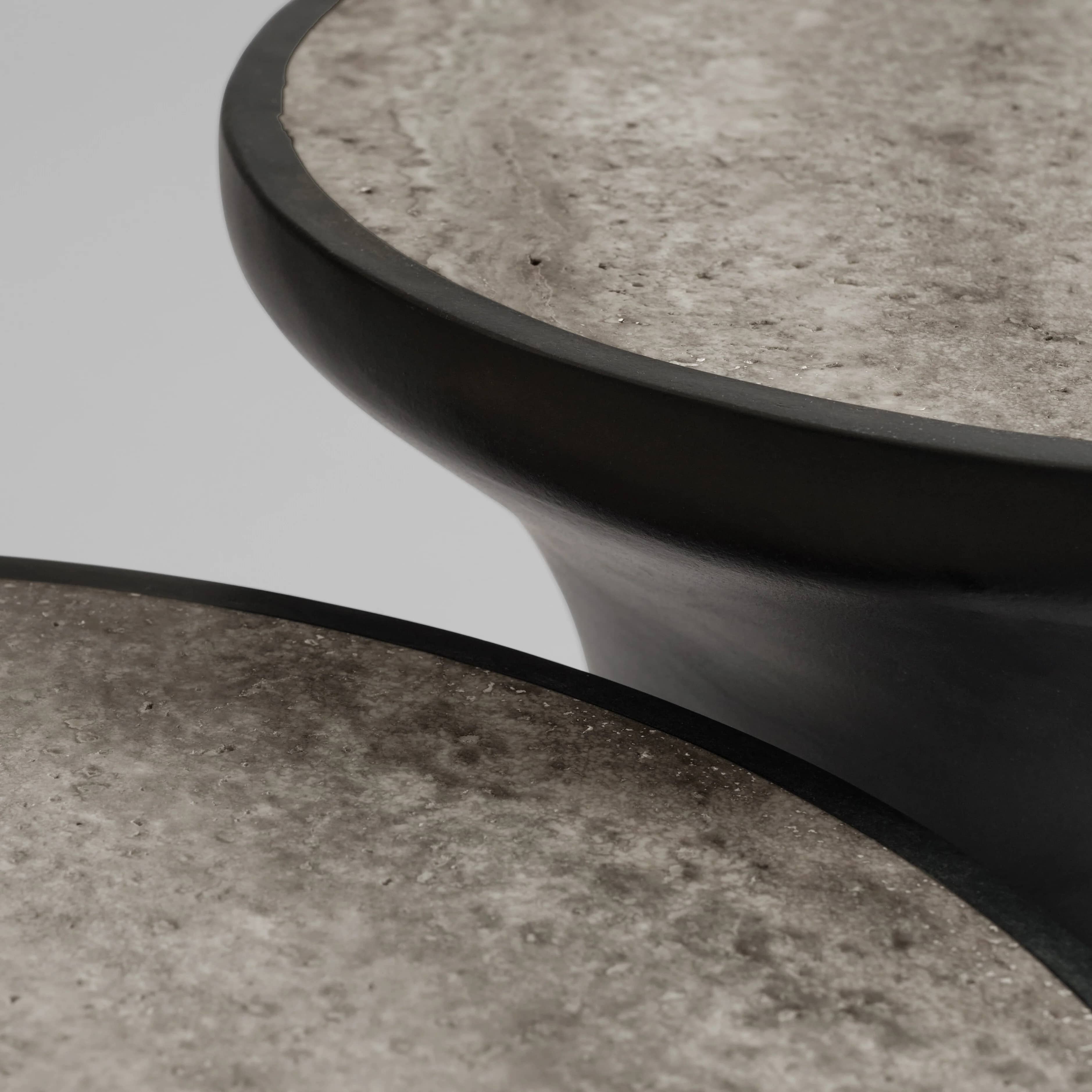 Приставной столик Trumpet Tall — Silver Travertine 6