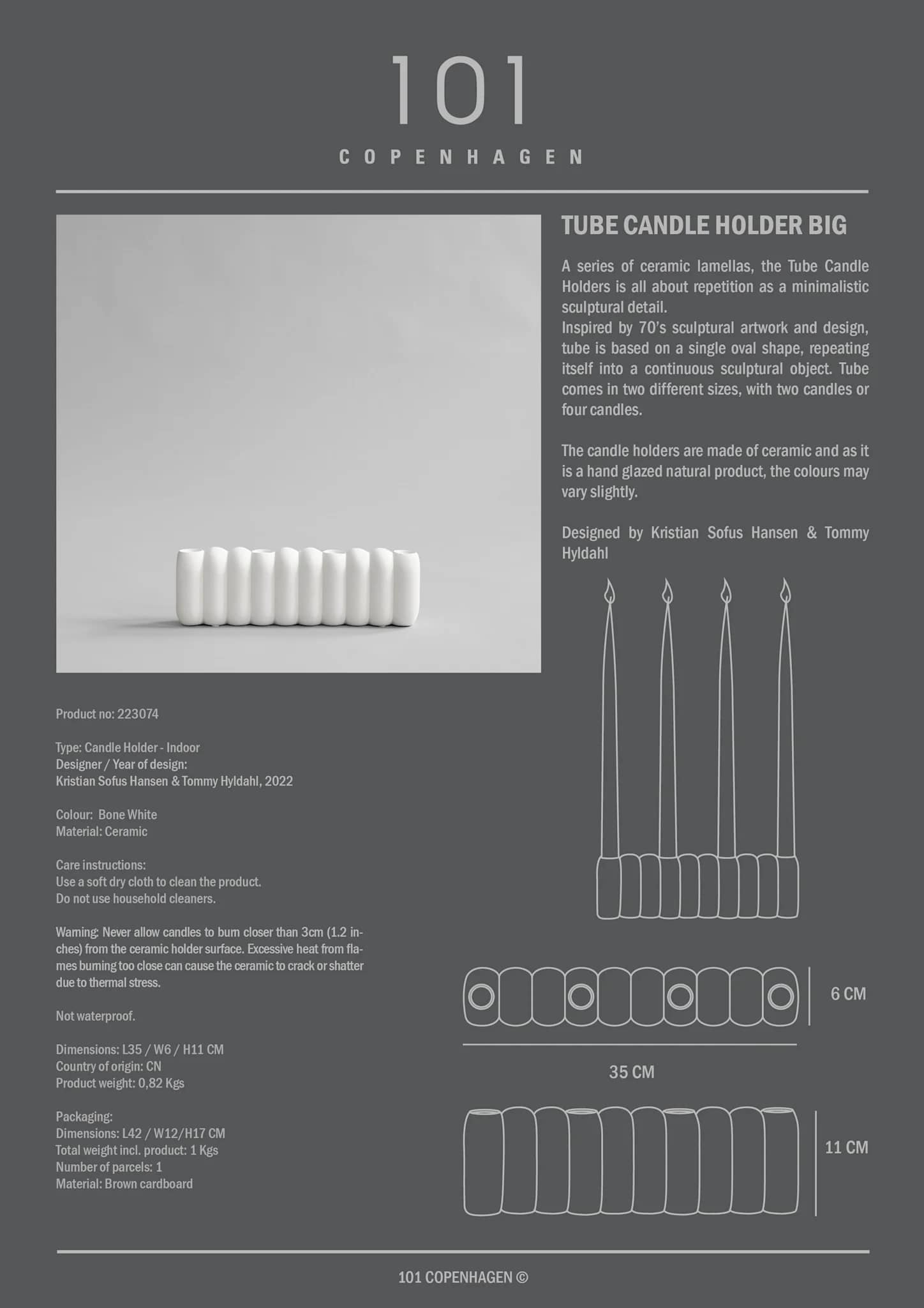 Подсвечник Tube Big 7