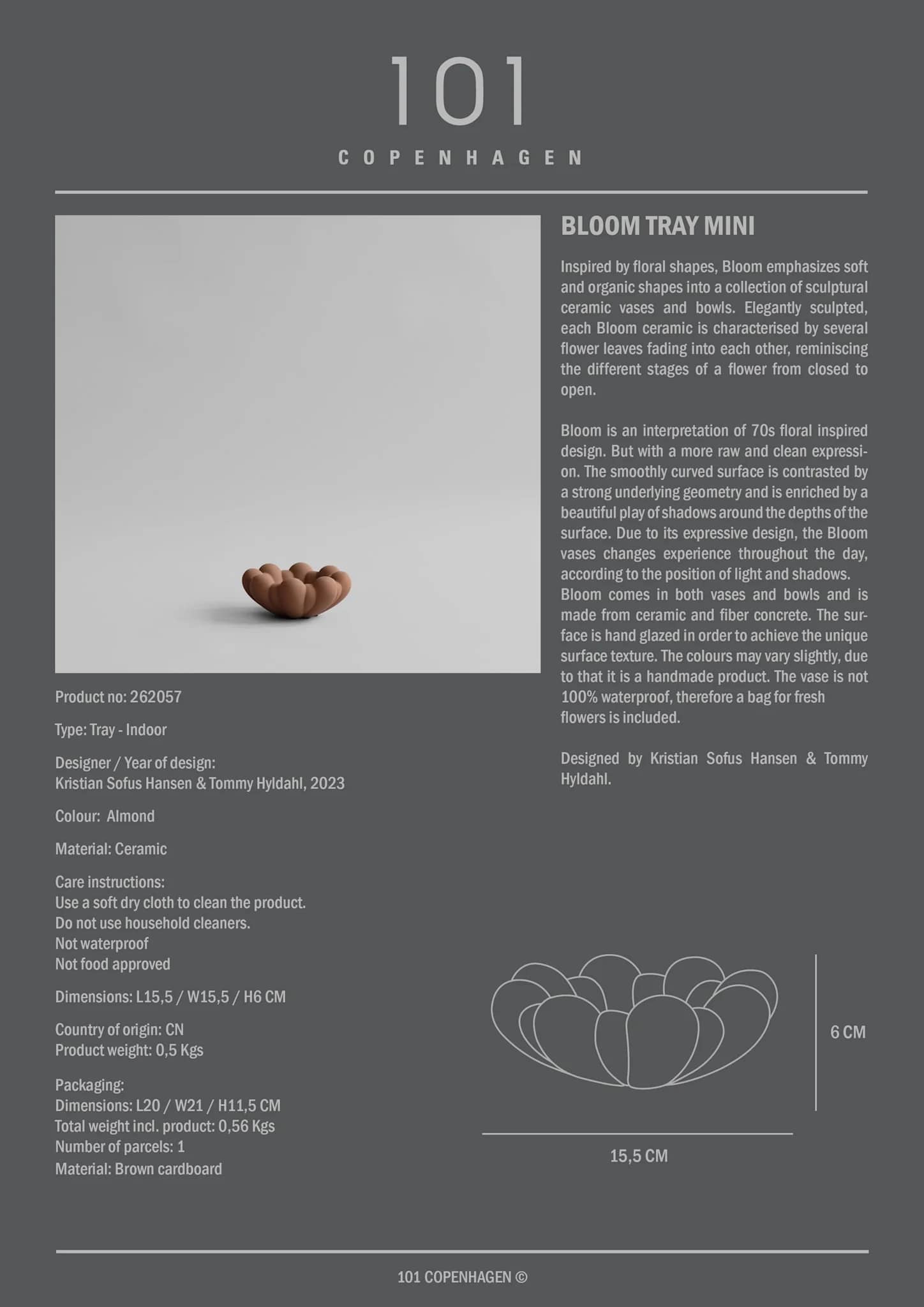 Поднос Bloom Tray Mini — Almond 6