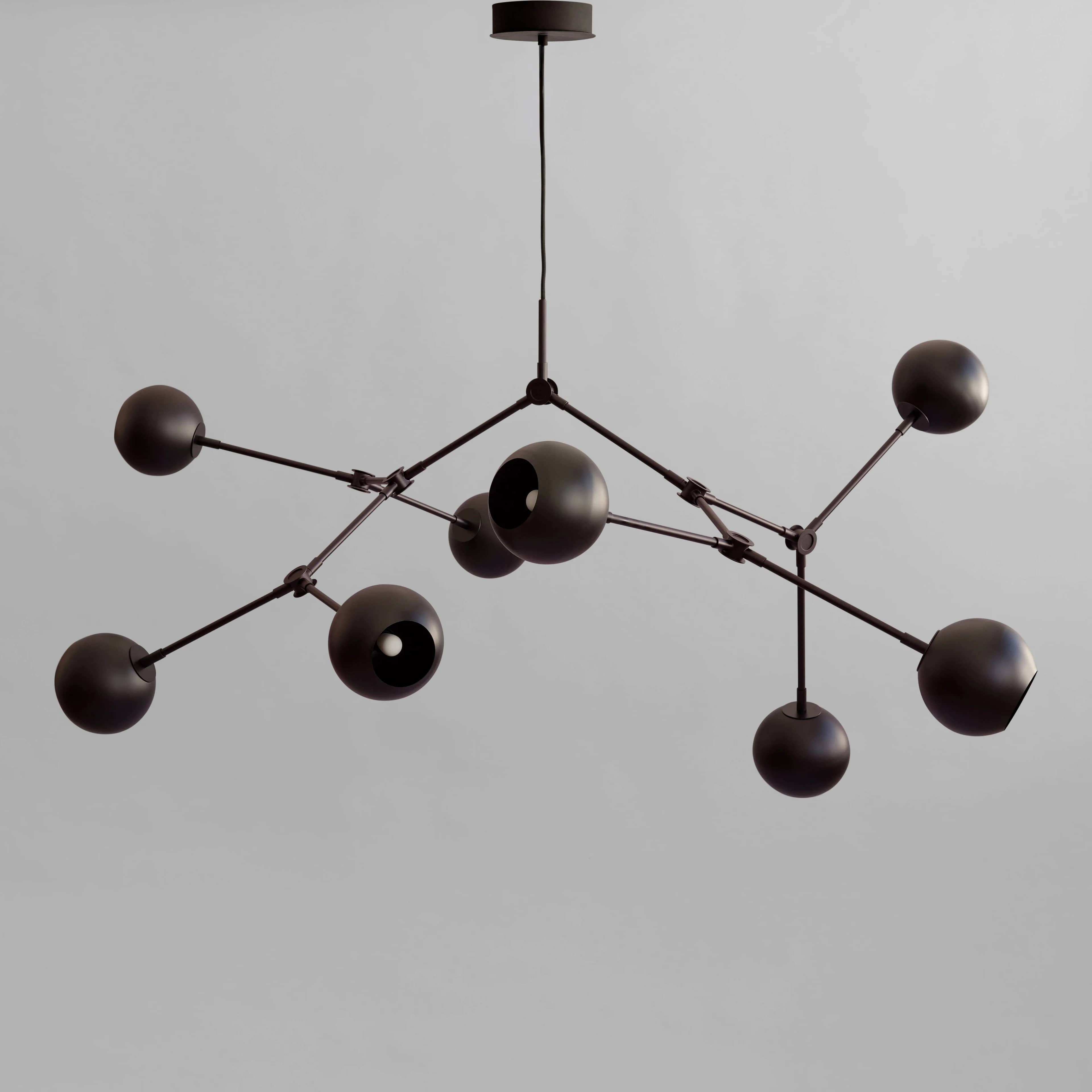 Люстра Drop Chandelier Globe — Burned Black 5m 1