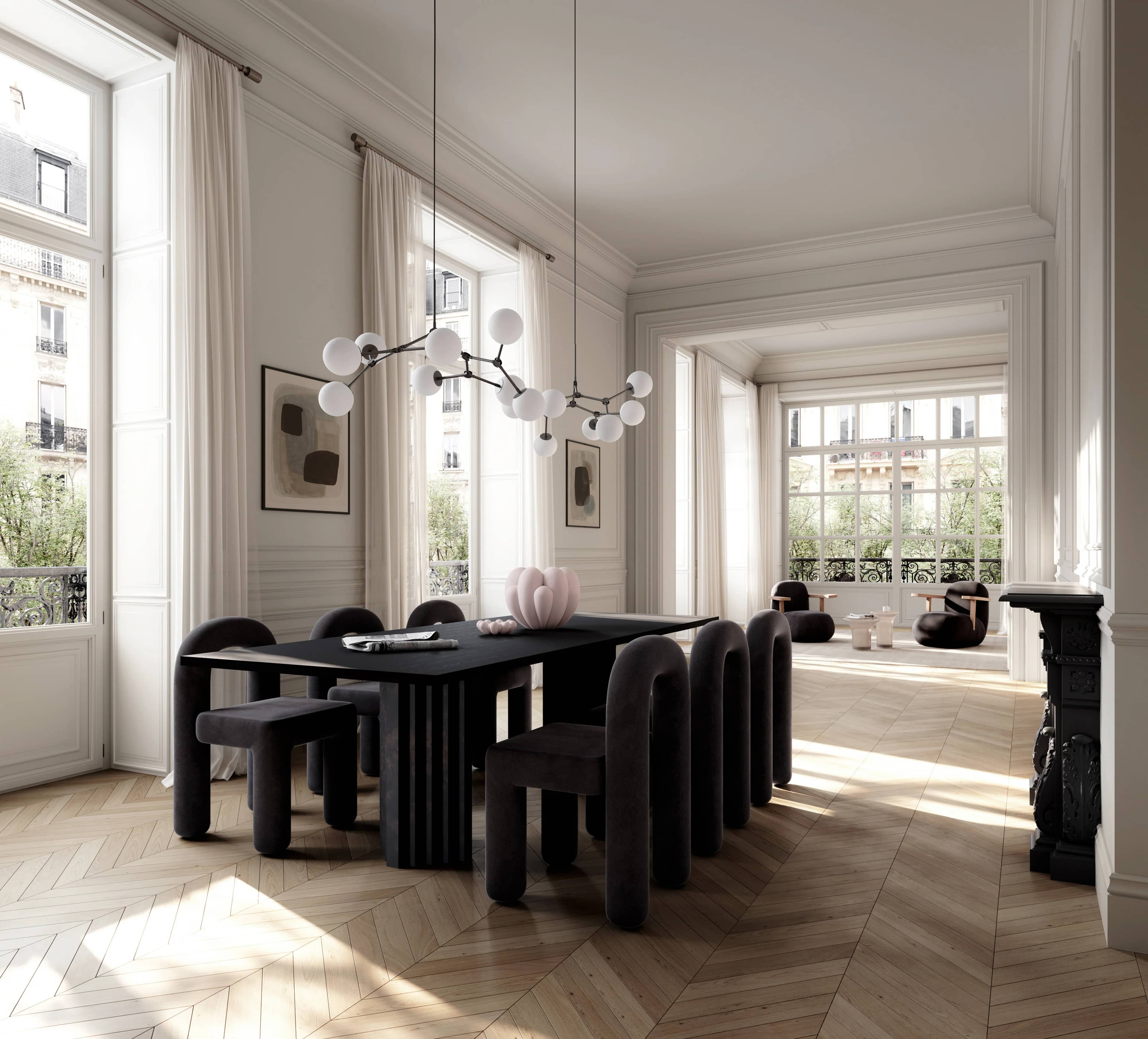 Люстра Drop Chandelier Bulp Mini — Grey 5m 2