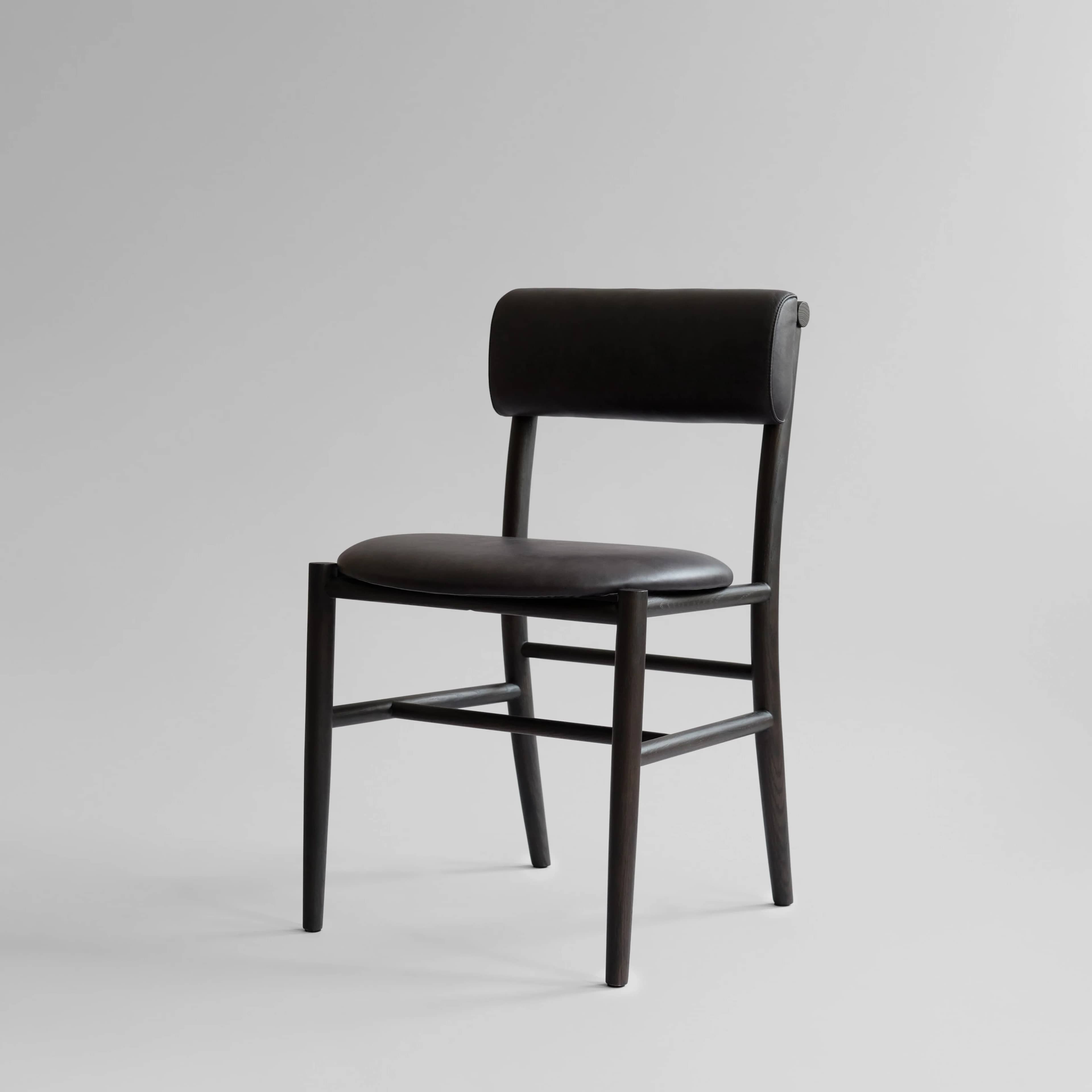 Стул Nama — Aniline leather black 5