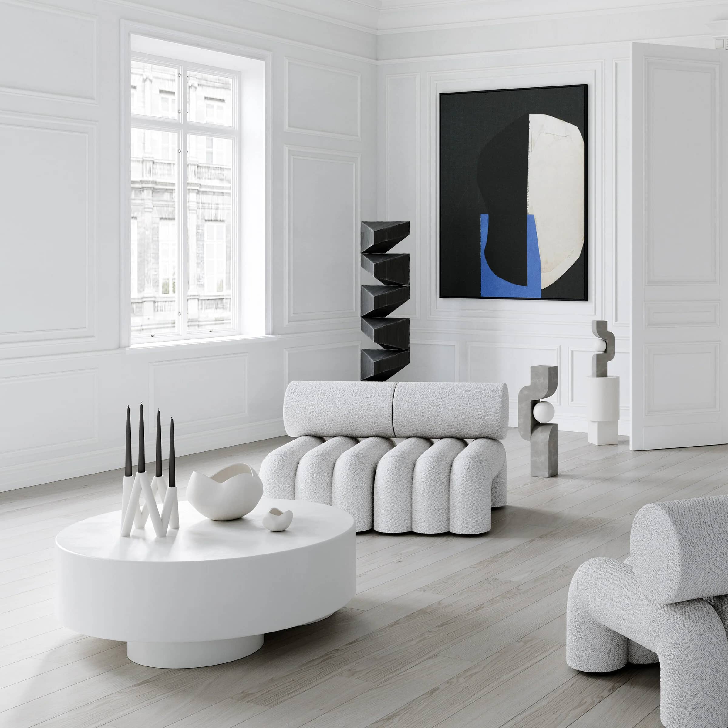 Подсвечник W — Bone White 2