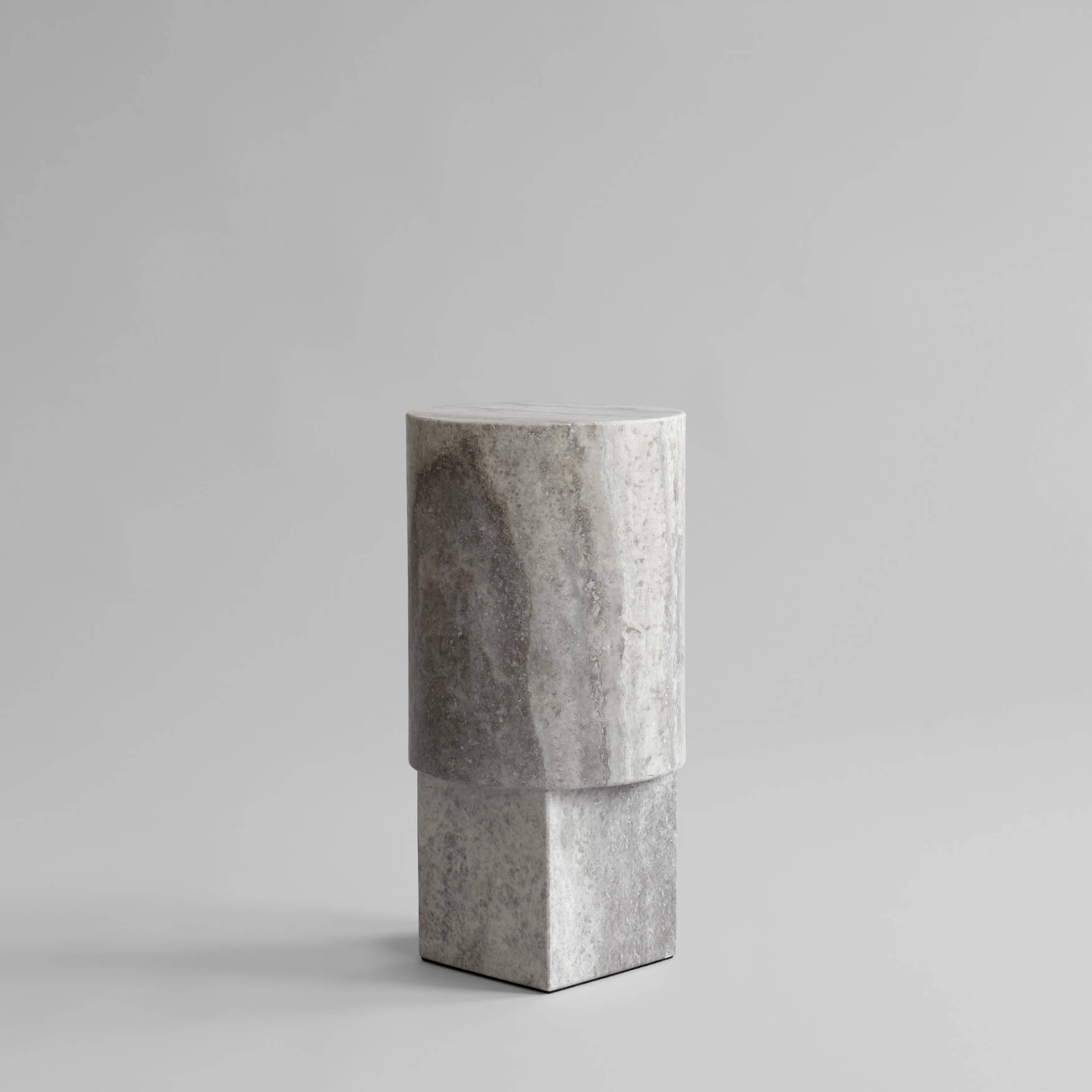 Приставной столик Column — Silver Travertine 3