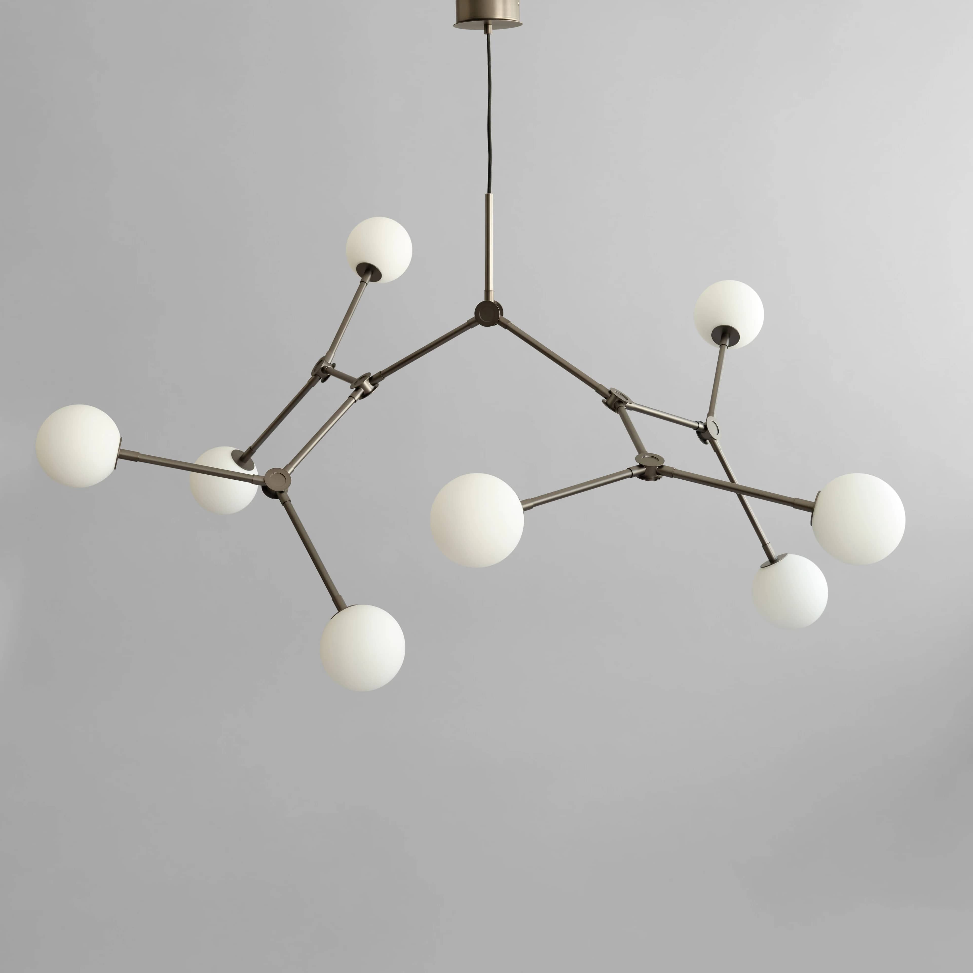 Люстра Drop Chandelier Bulp Grande — Grey 5m 1