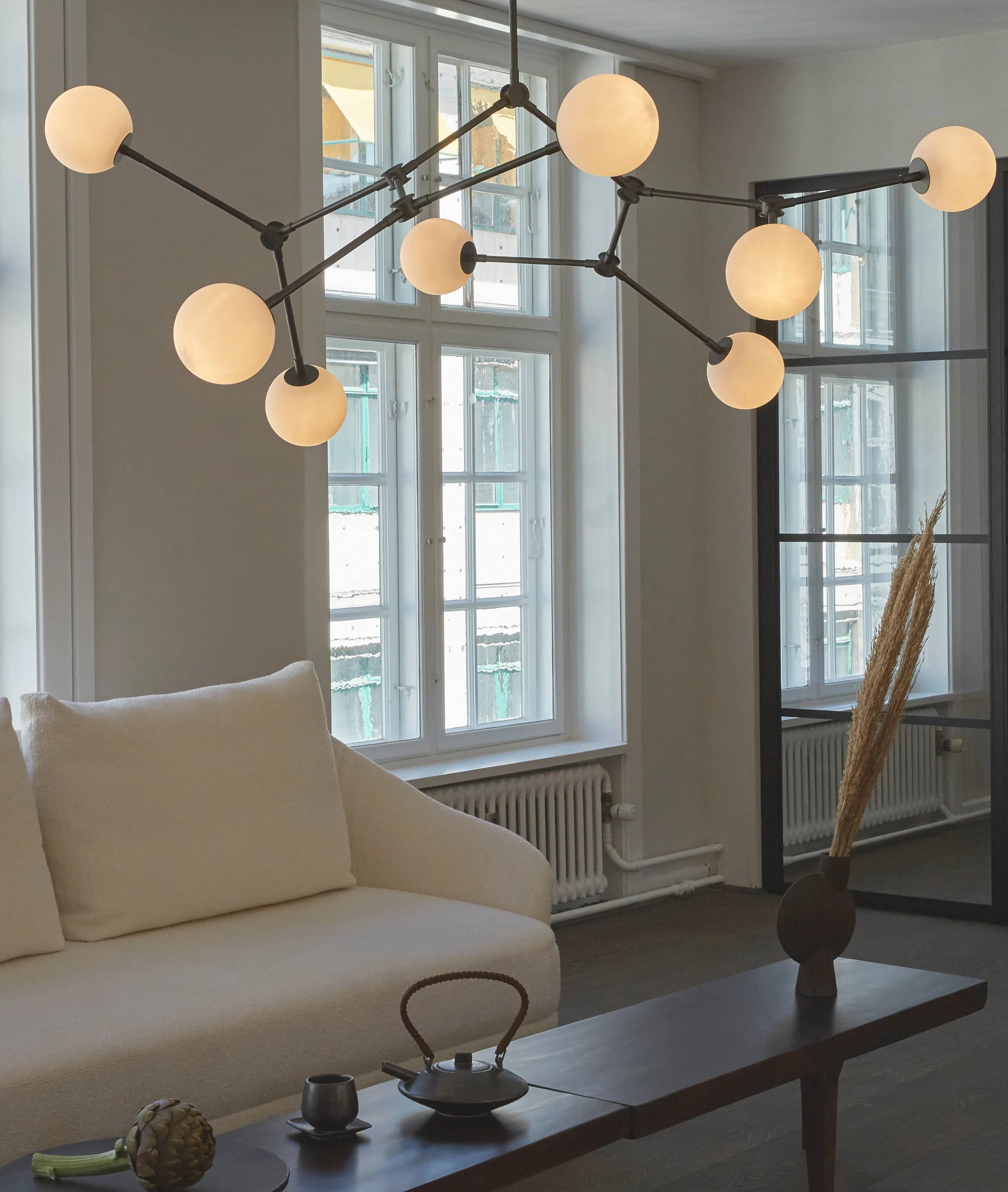 Люстра Drop Chandelier Bulp — Grey 5m 4