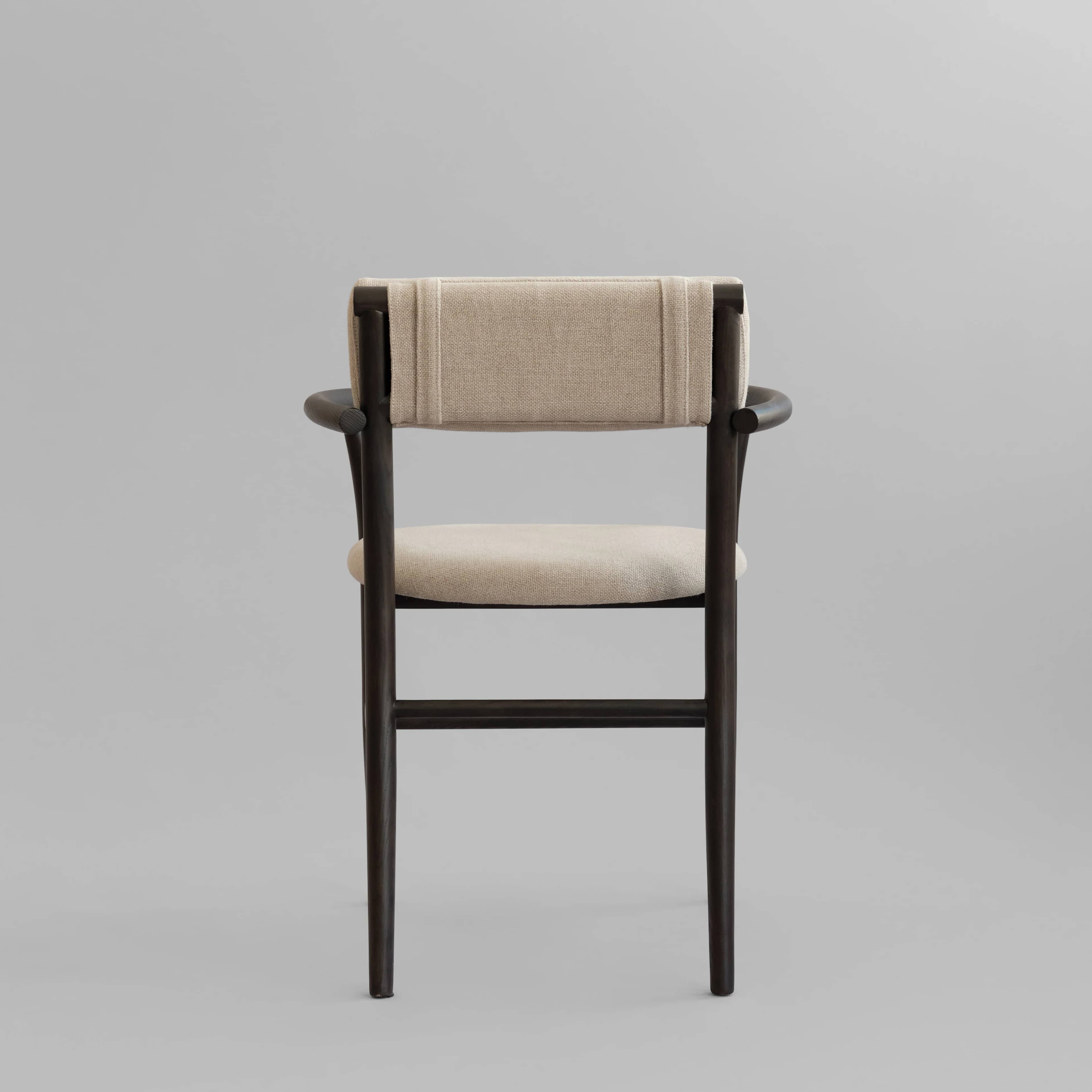 Стул Nama Dining Chair Armrest — Coffee Black Linen 6