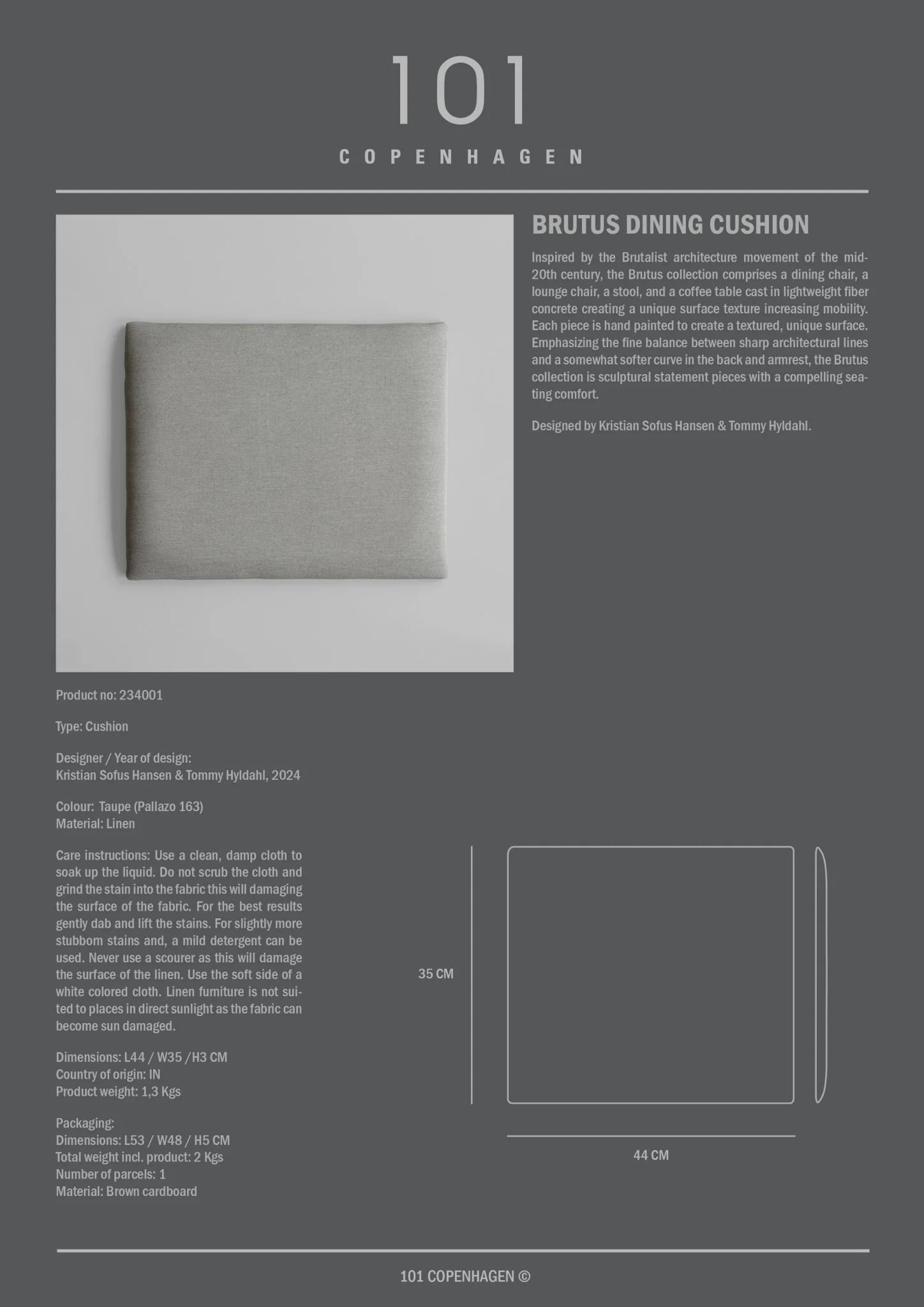 Подушка Brutus Dining Cushion
