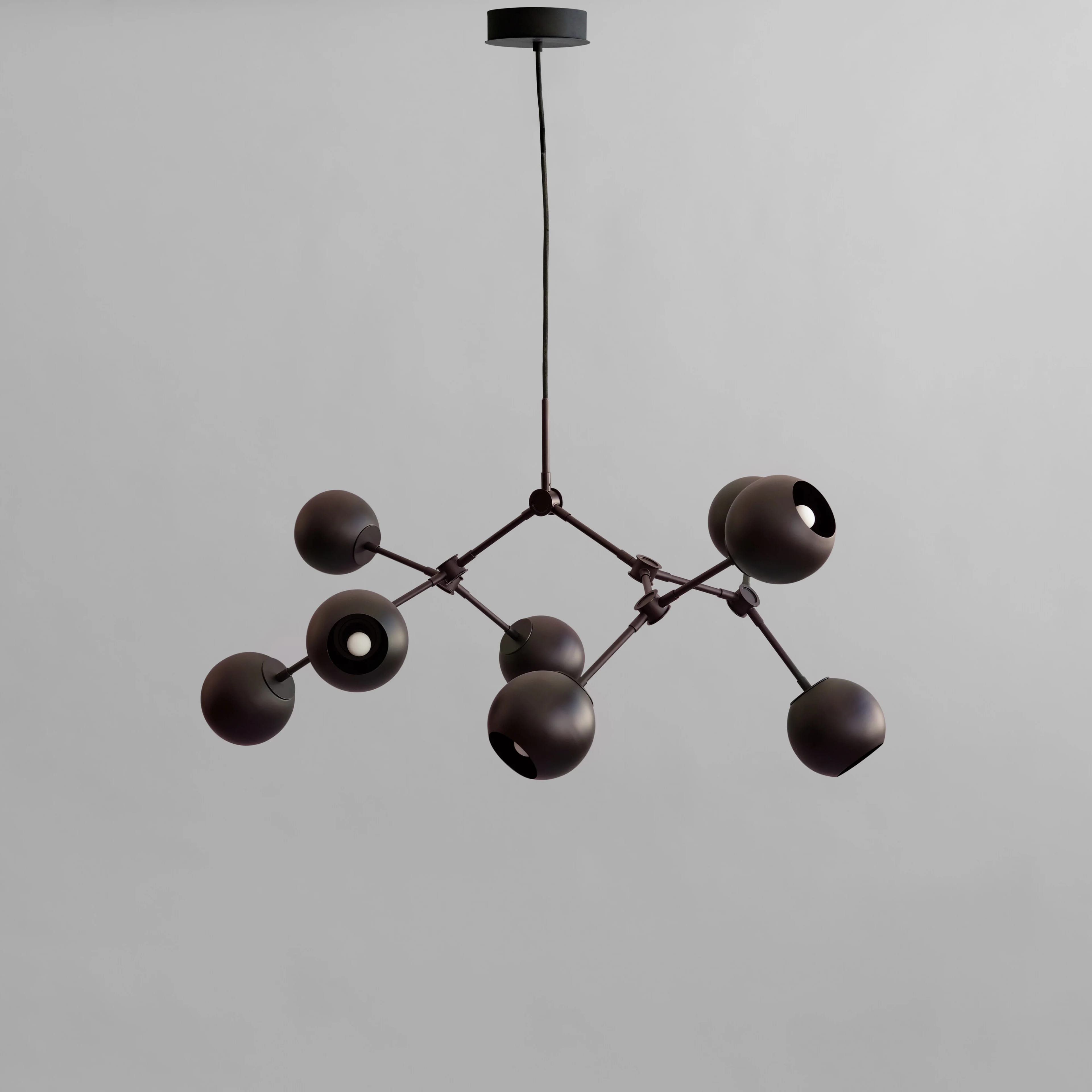 Люстра Drop Chandelier Globe Mini — Burned Black 5m