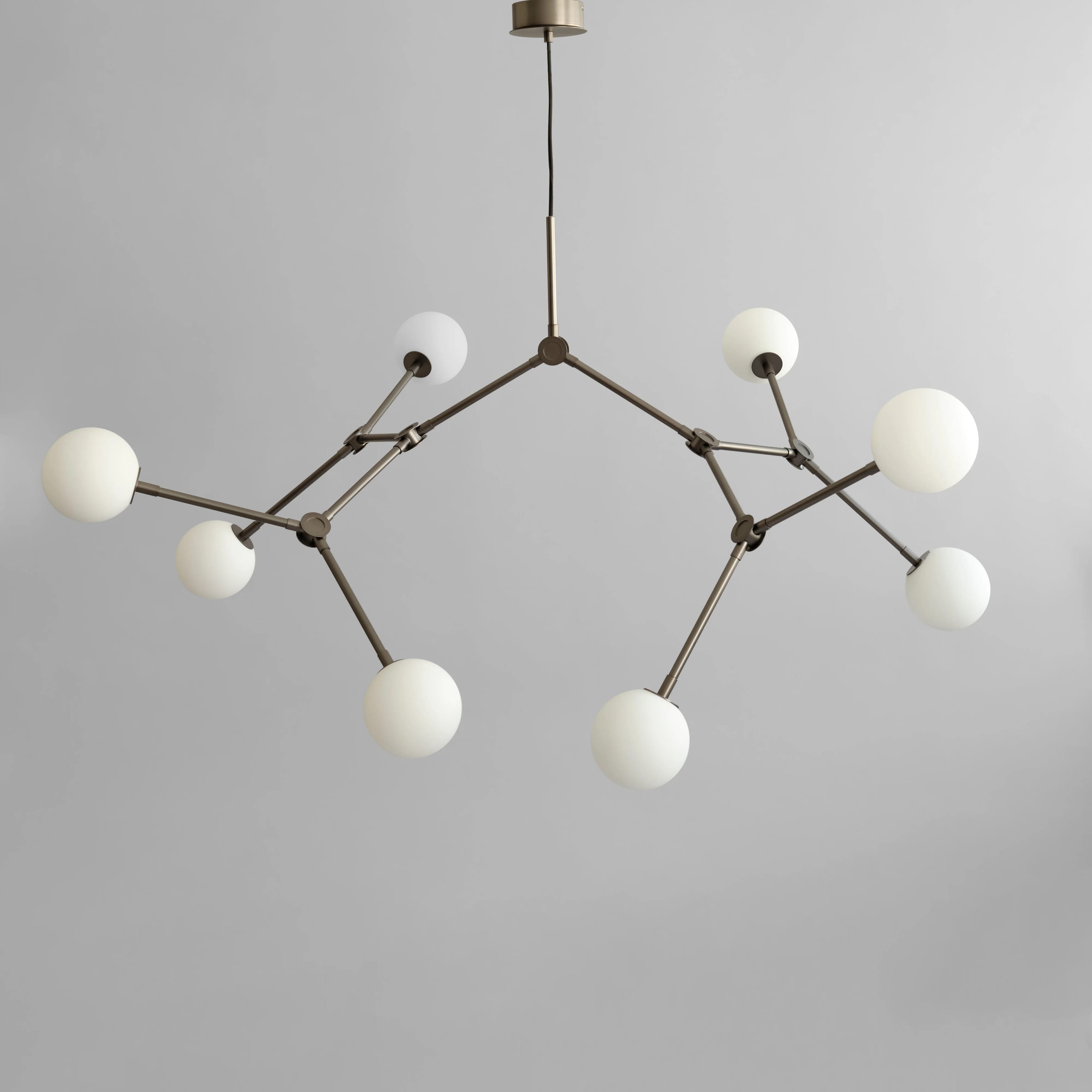 Люстра Drop Chandelier Bulp Grande — Grey 5m