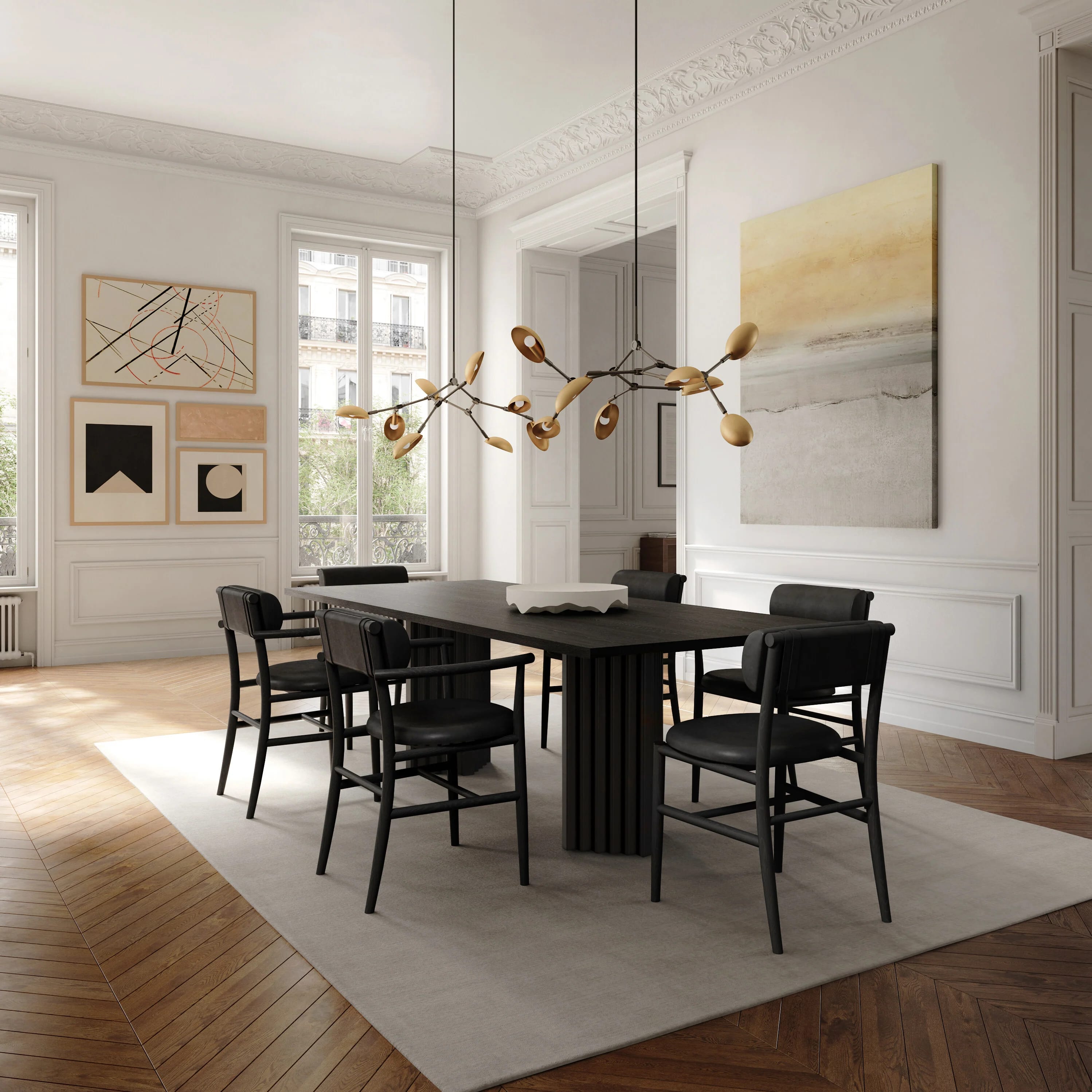 Стул Nama — Aniline leather black