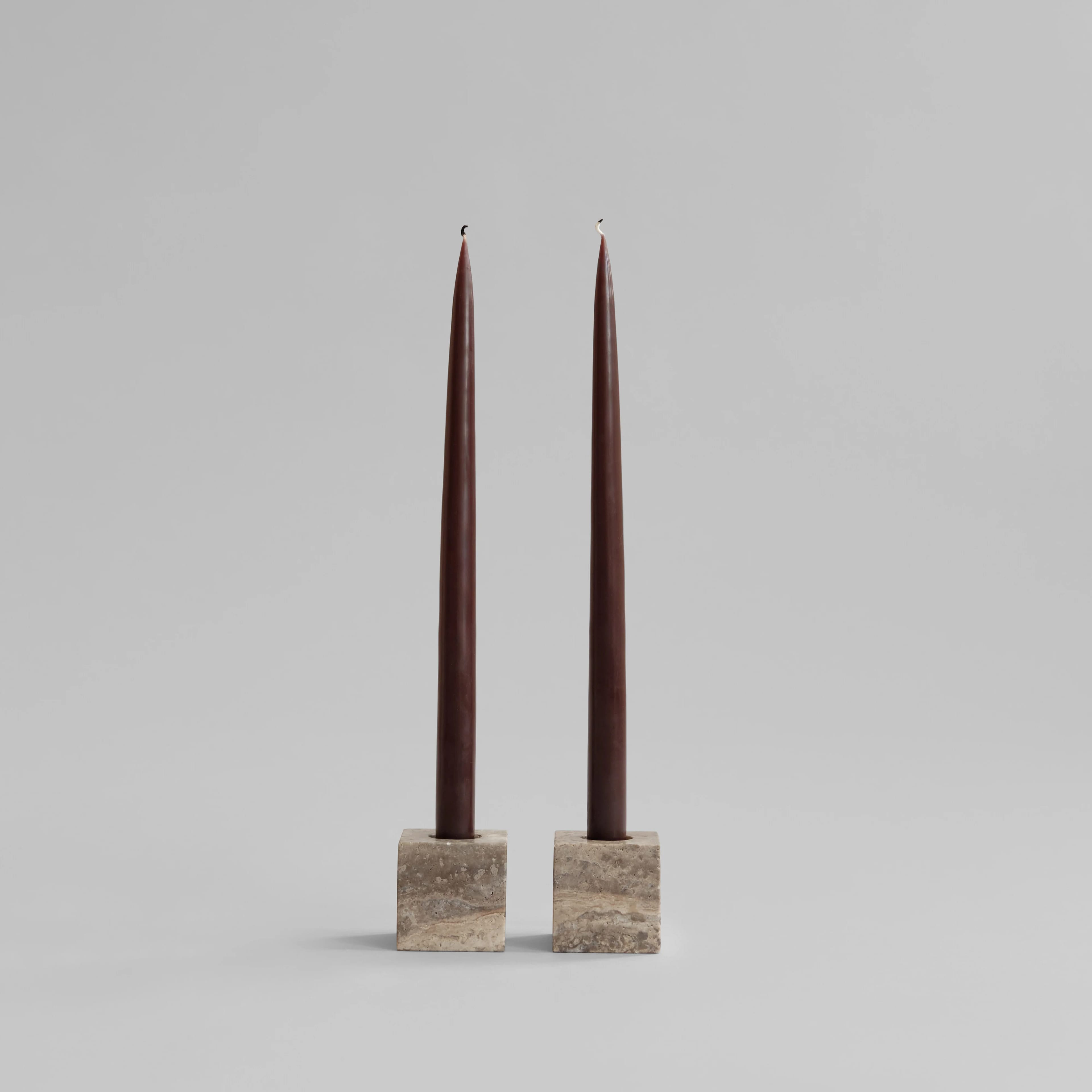Подсвечник Cube — Silver Travertine