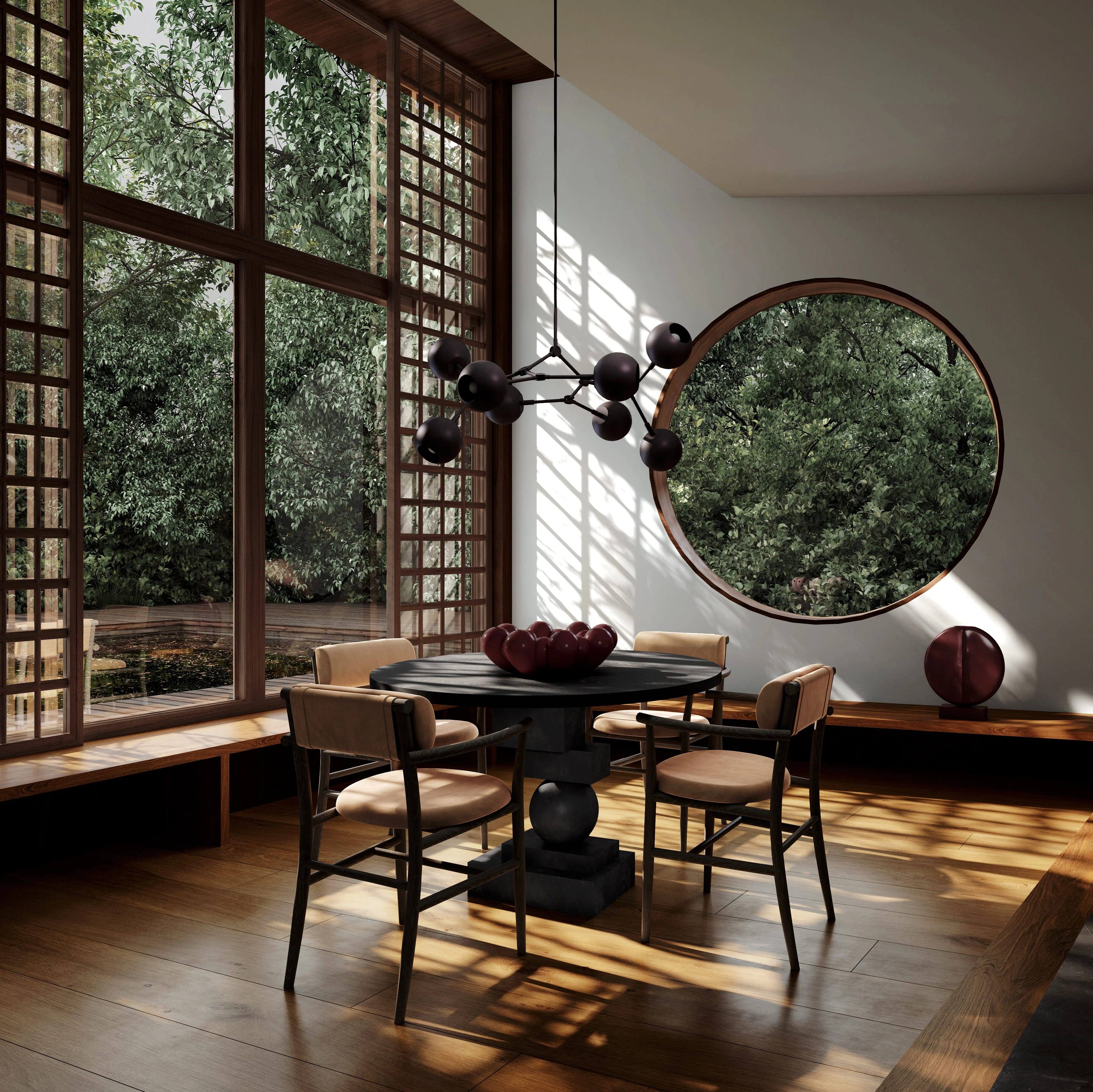 Люстра Drop Chandelier Globe Mini — Burned Black 5m