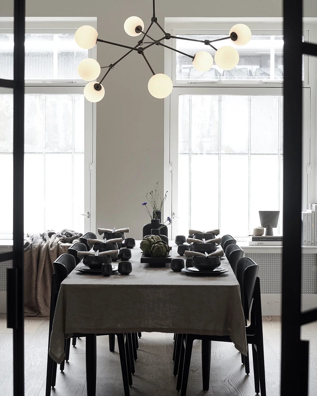 Люстра Drop Chandelier Bulp — Grey 5m