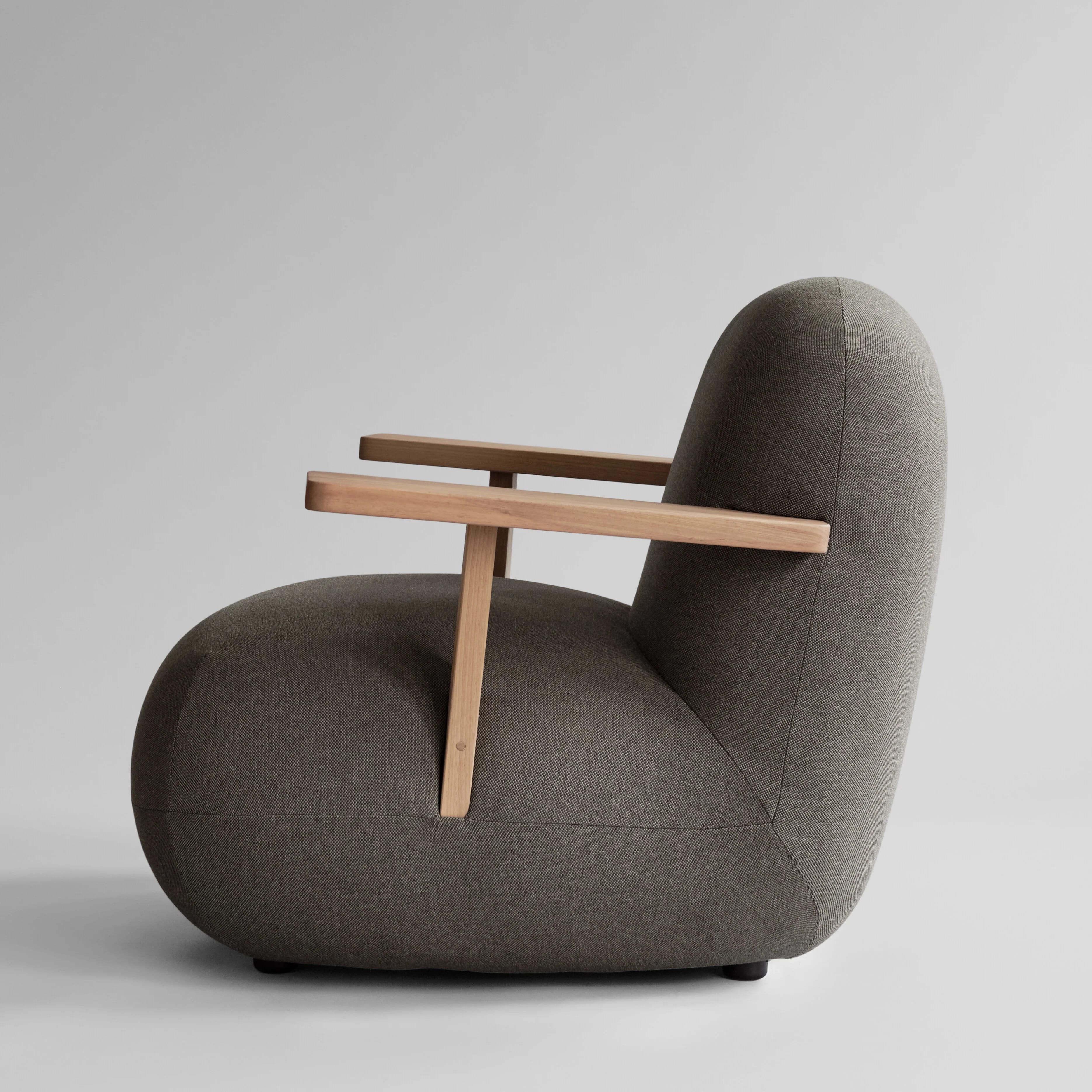 Кресло Toe Chair Armrest — Stone Gray