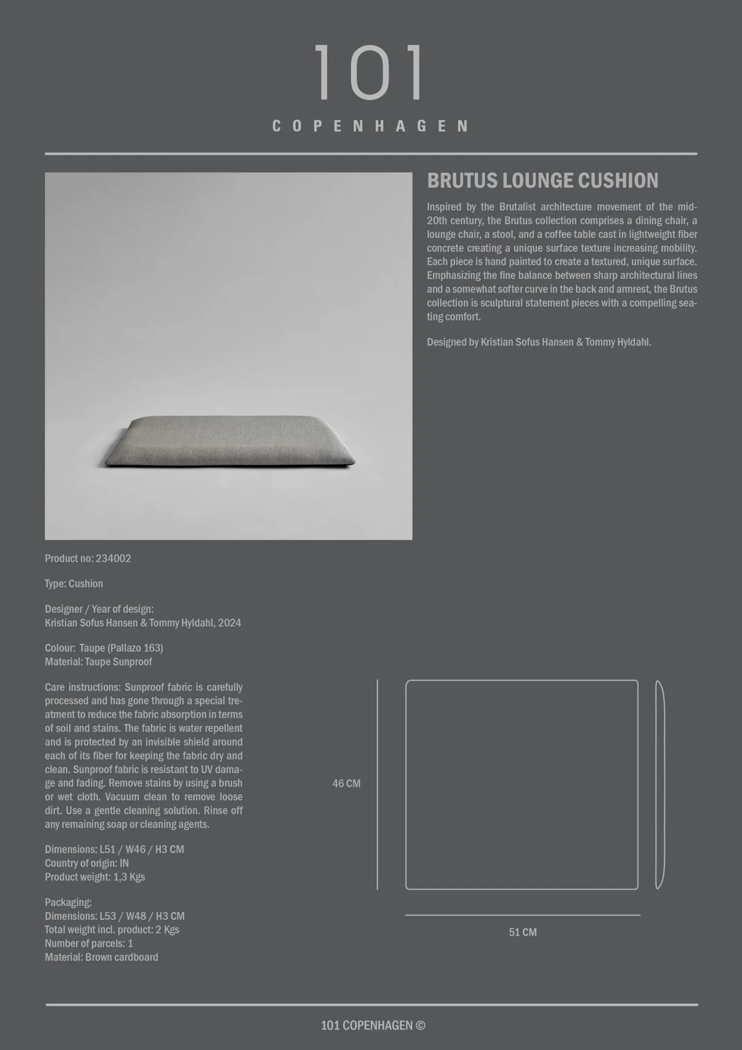 Подушка Brutus Lounge