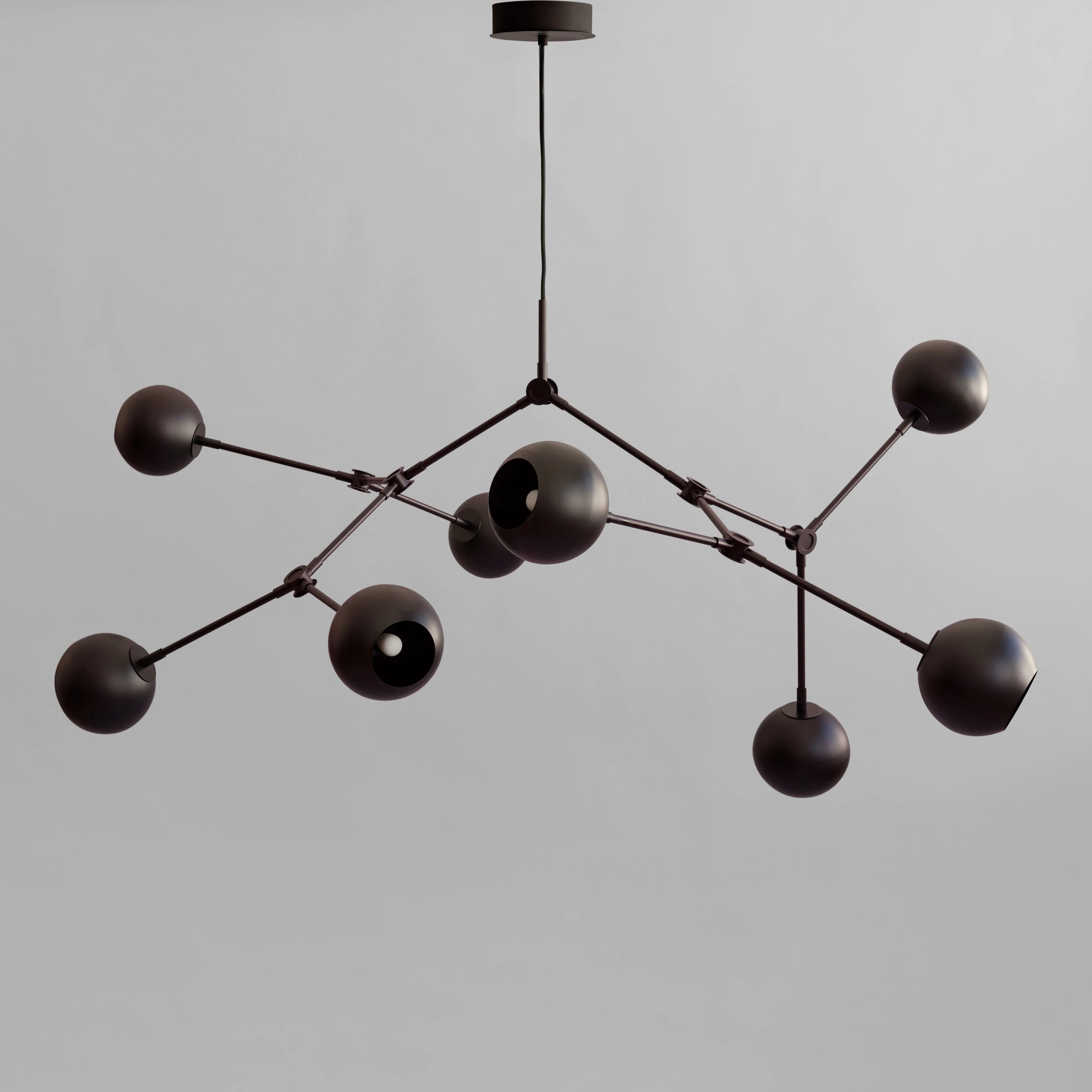 Люстра Drop Chandelier Globe — Burned Black 5m