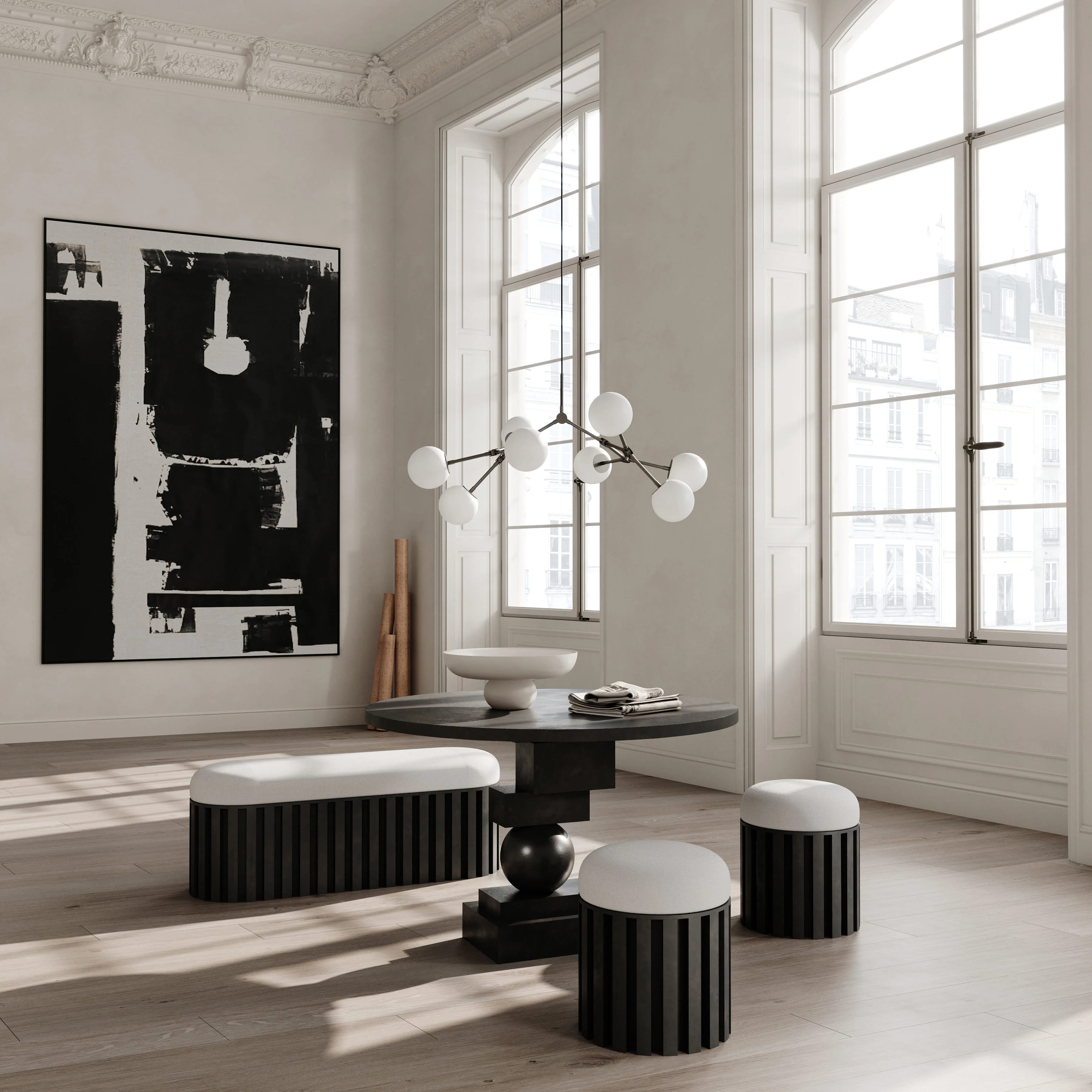 Люстра Drop Chandelier Bulp Mini — Grey 5m