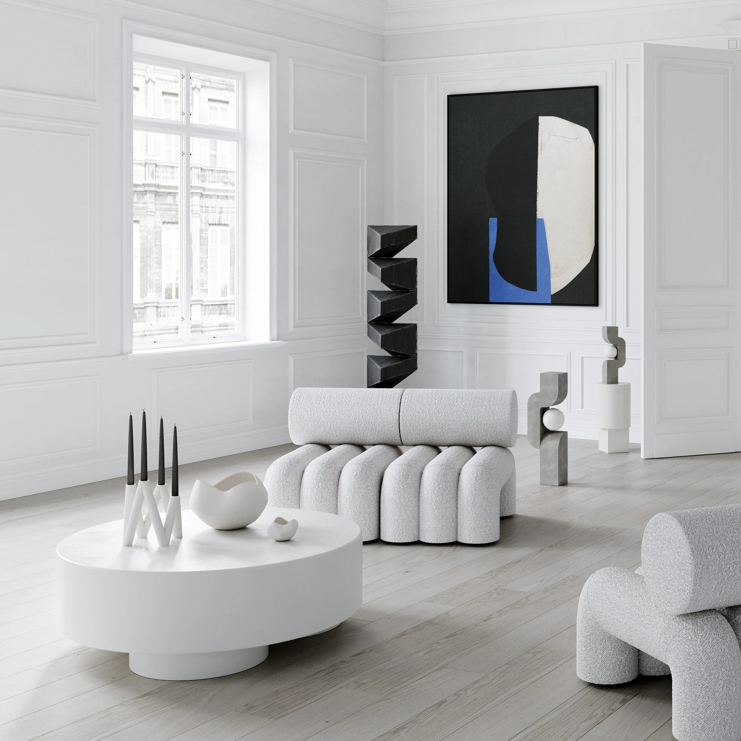 Подсвечник W — Bone White