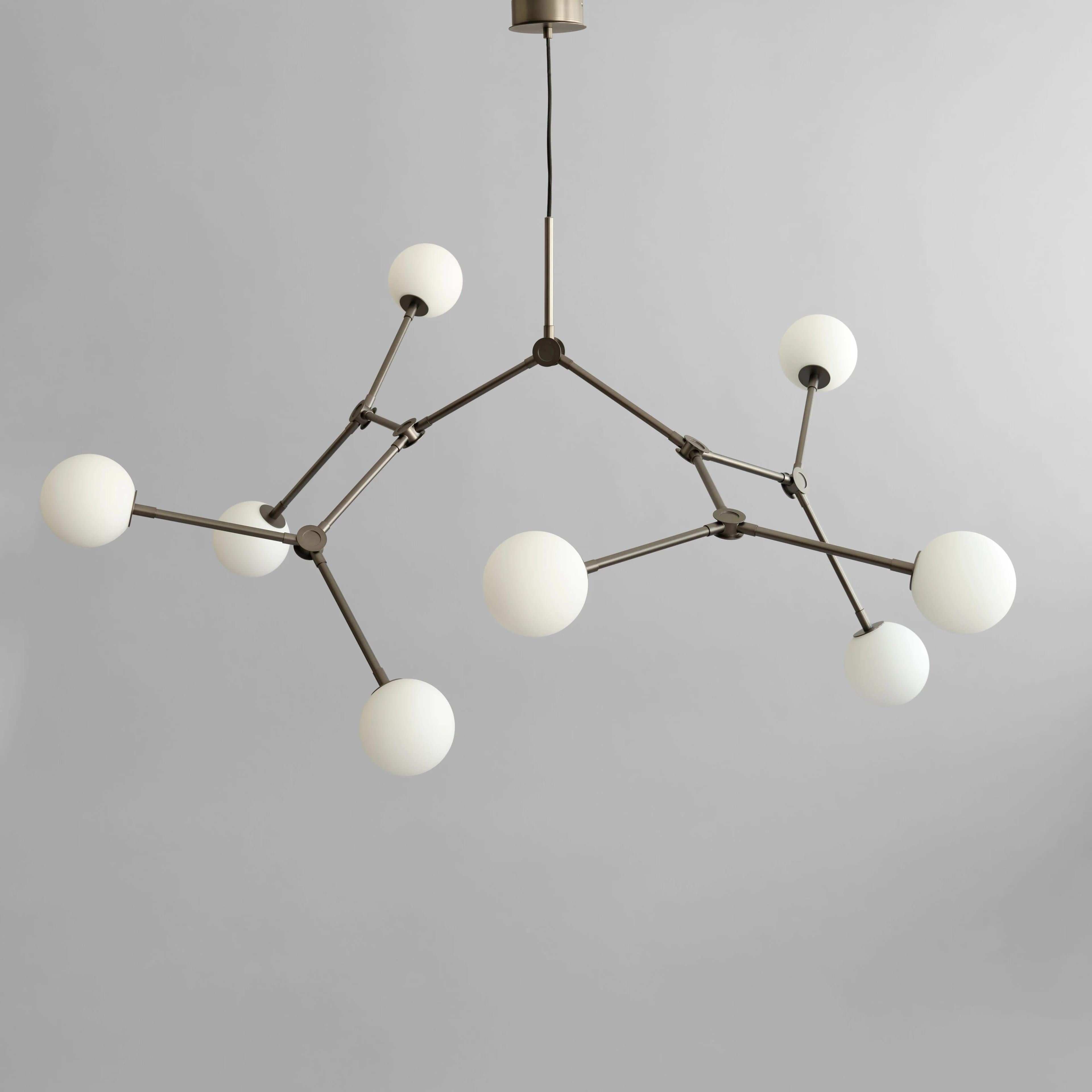 Люстра Drop Chandelier Bulp Grande — Grey 5m