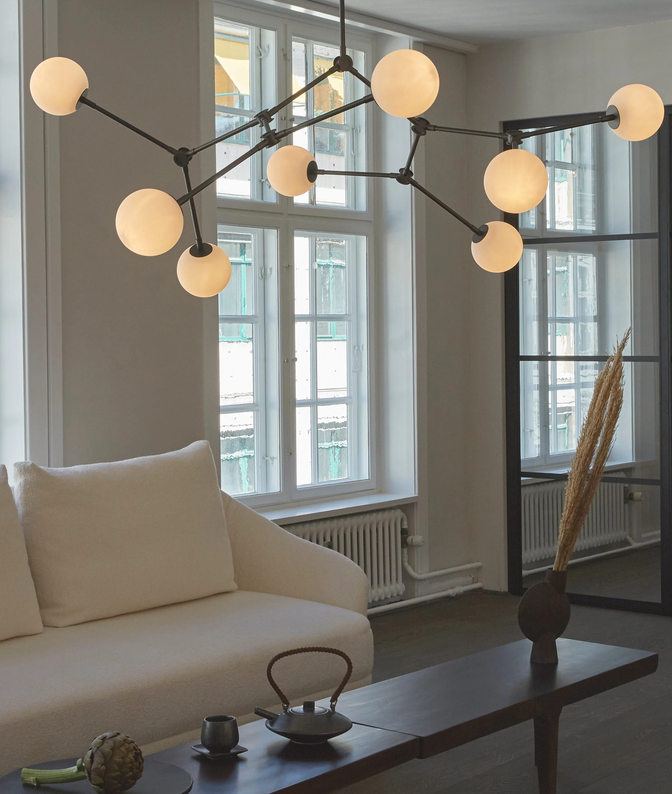 Люстра Drop Chandelier Bulp — Grey 5m
