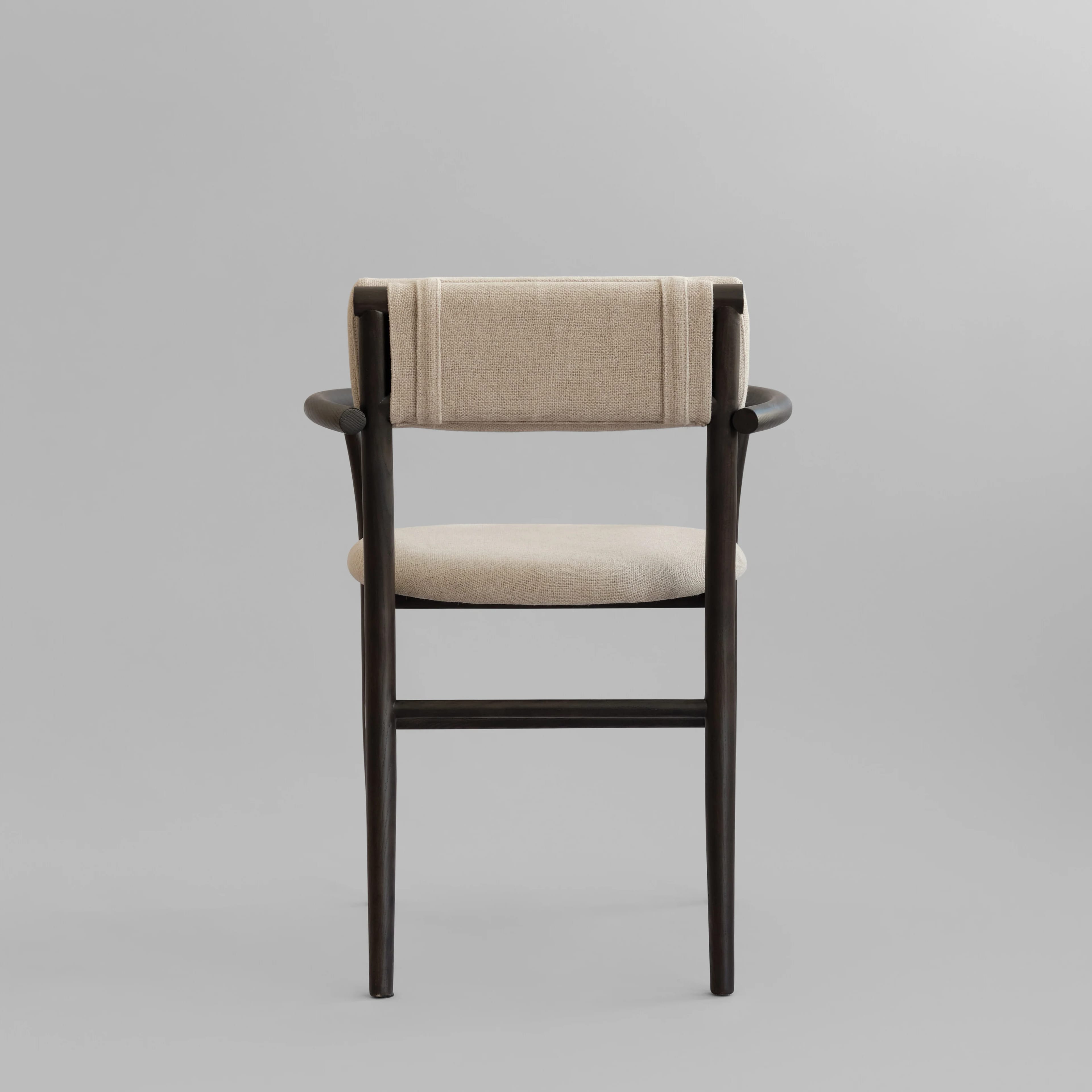 Стул Nama Dining Chair Armrest — Coffee Black Linen