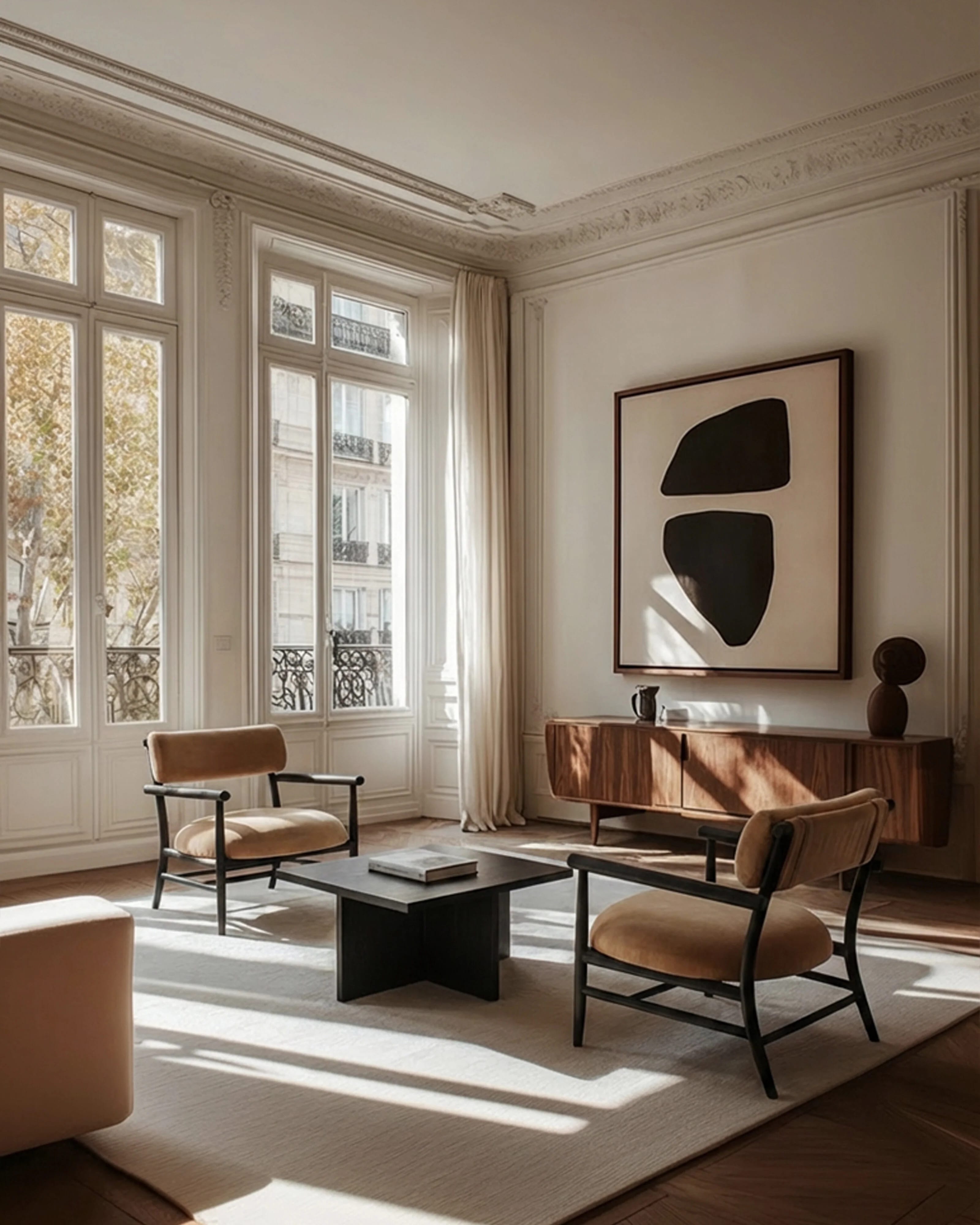 Кресло Nama Lounge Chair — Coffee Black Oak- Desert
