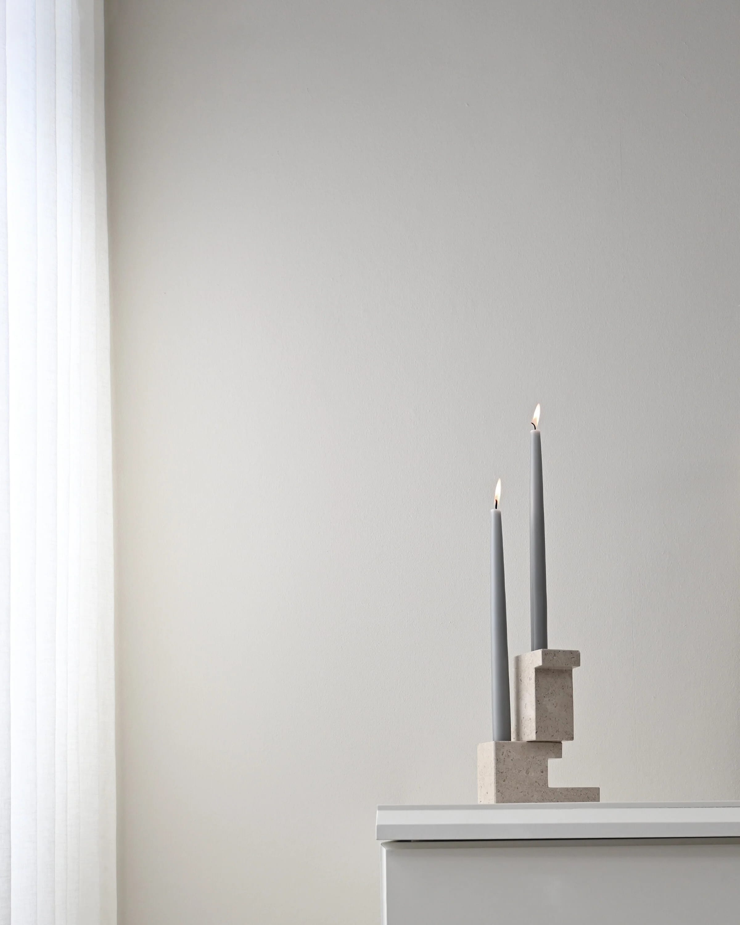 Подсвечник Brick Tall — Limestone