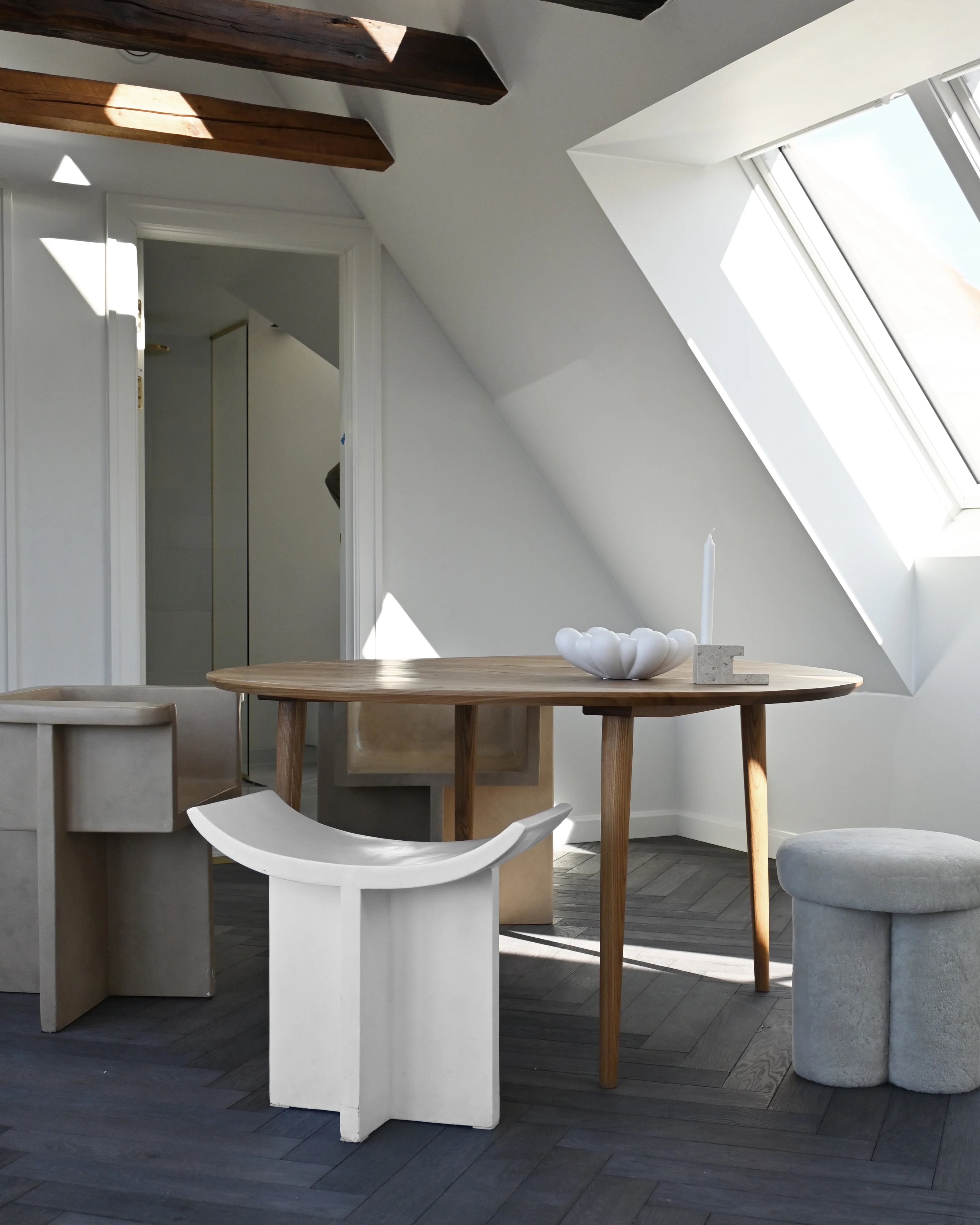 Поднос Bloom Medio — Bone White