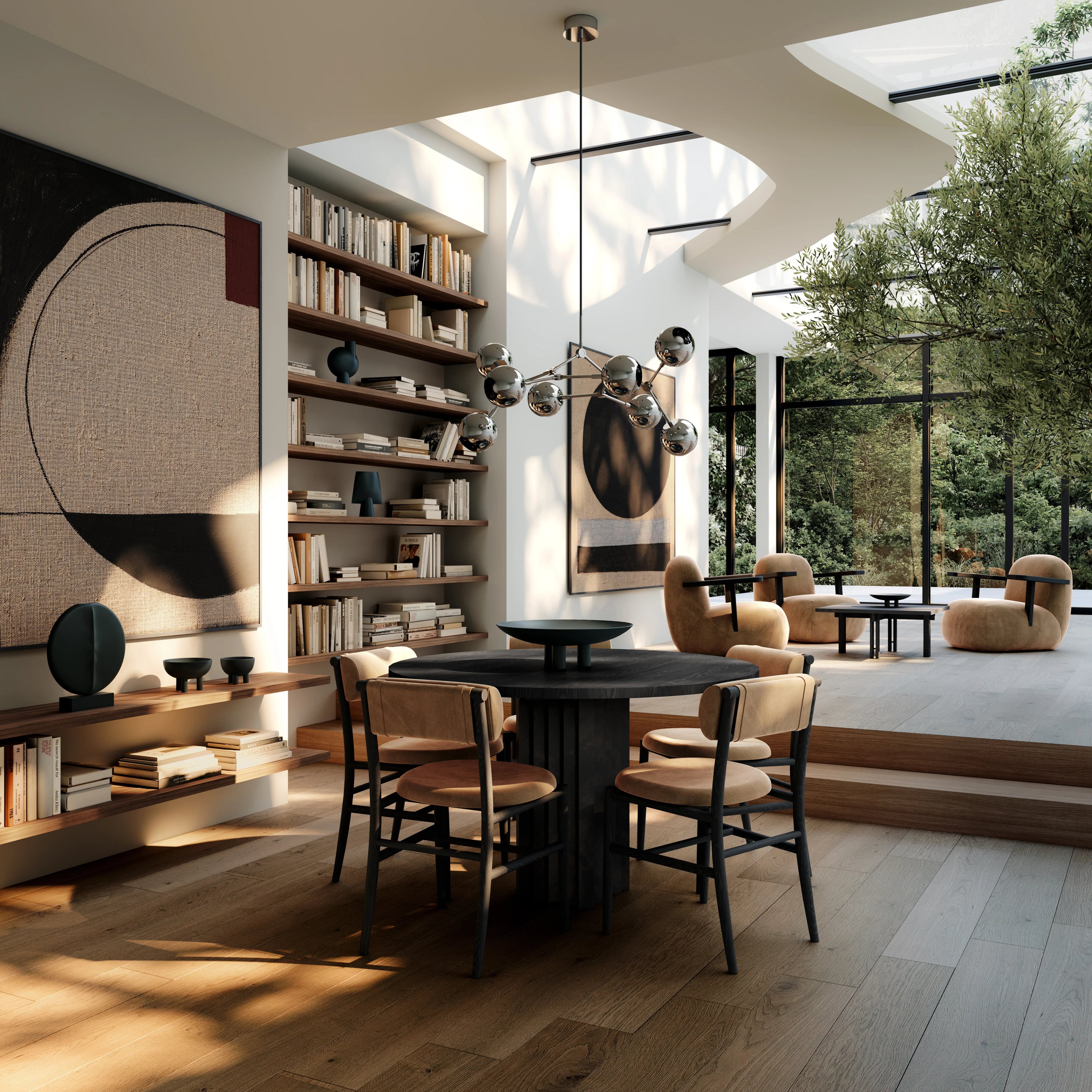 Люстра Drop Chandelier Globe Mini — Chrome 5m