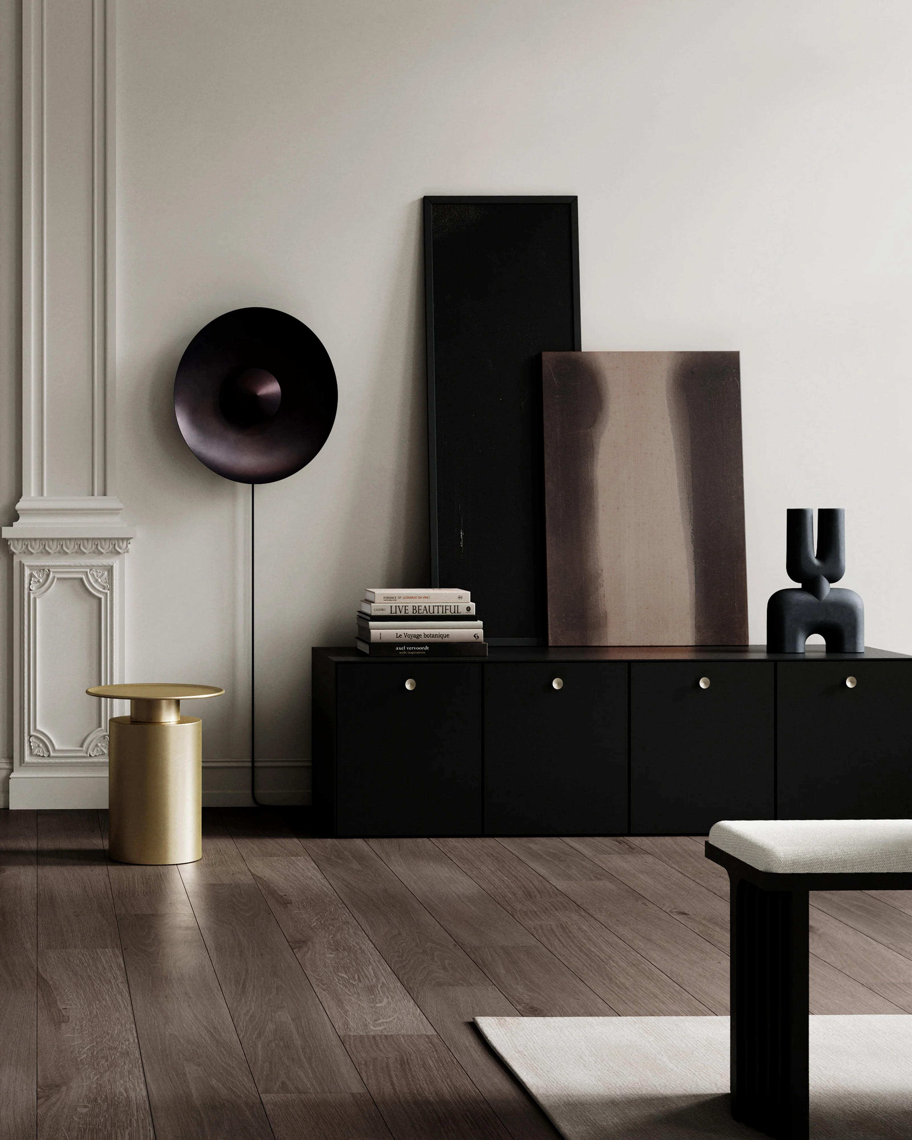 Приставной столик Pillar Table Tall — Brass