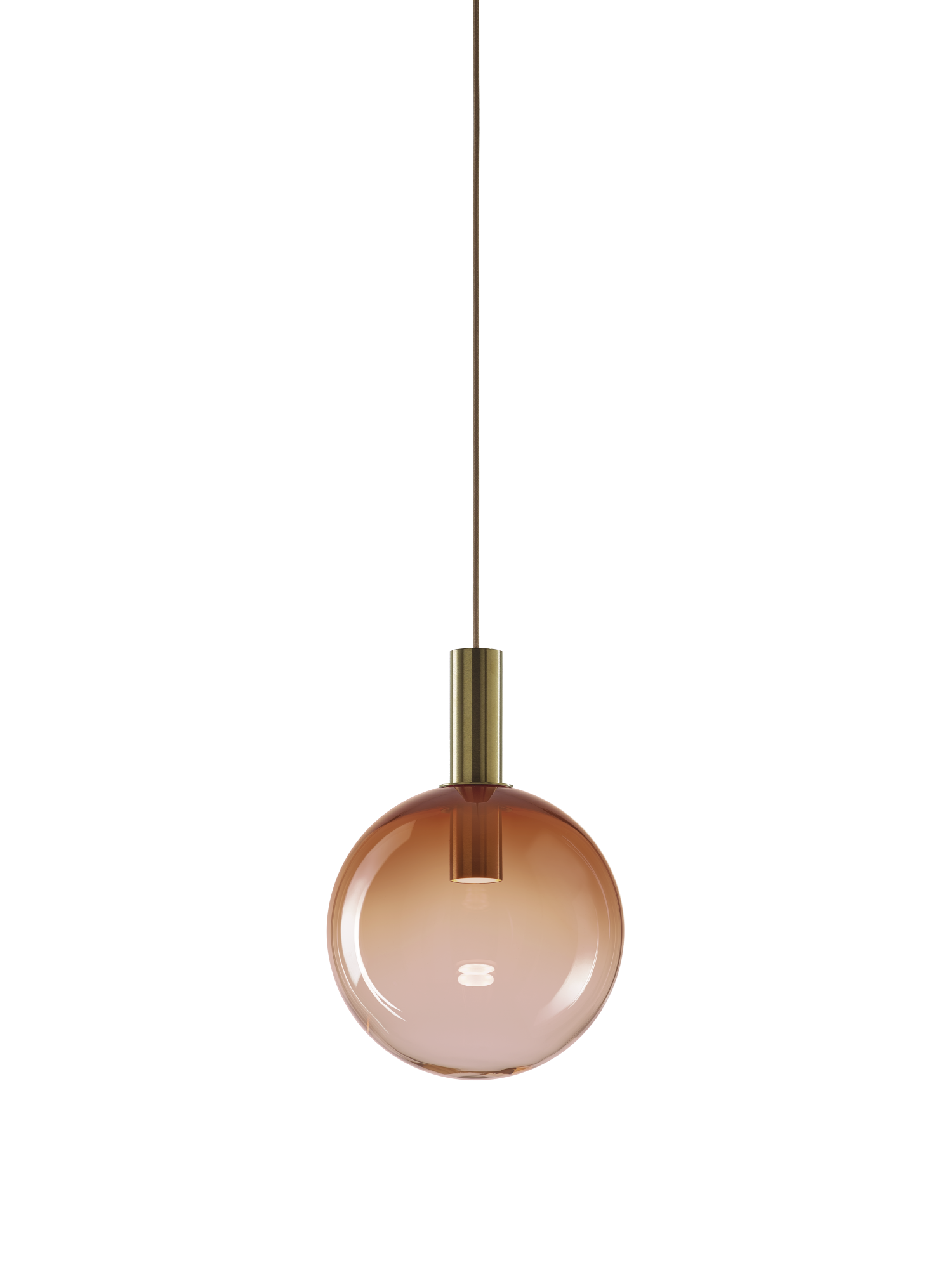 Подвесной светильник Divina red orange/brushed gold
