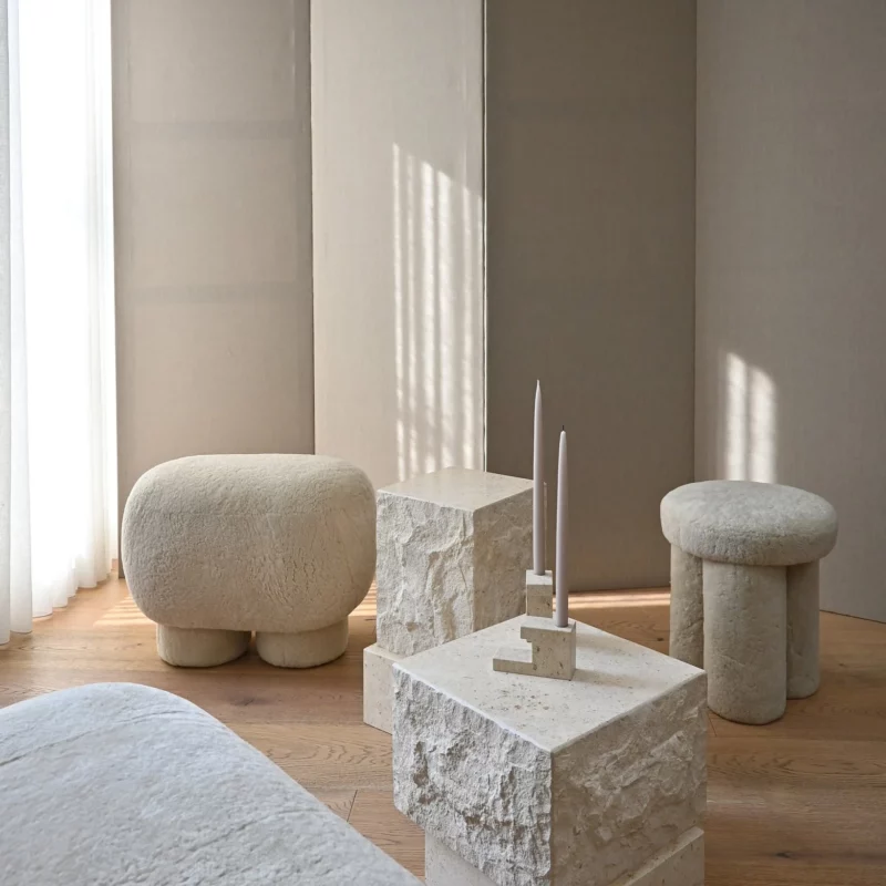 Журнальный столик Temple Low — Limestone