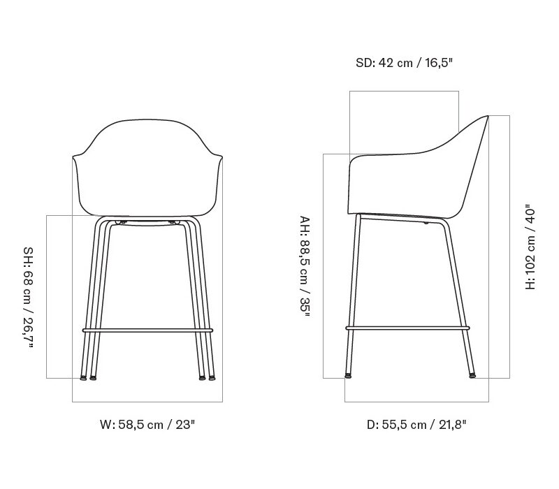 Стул Harbour Counter Upholstered Stool