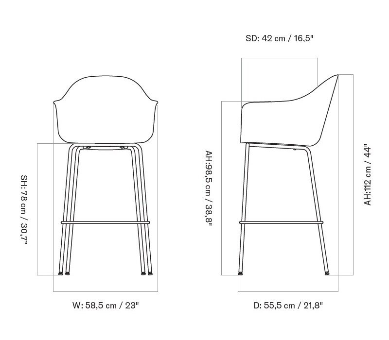 Стул Harbour Counter Upholstered Stool
