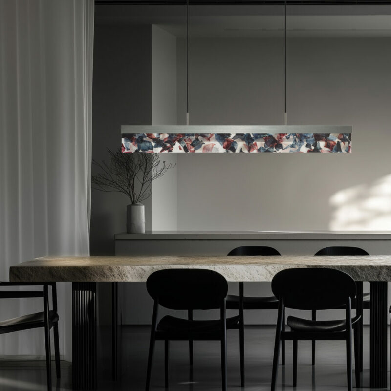 Подвесной светильник Fragment Line/black/brushed silver