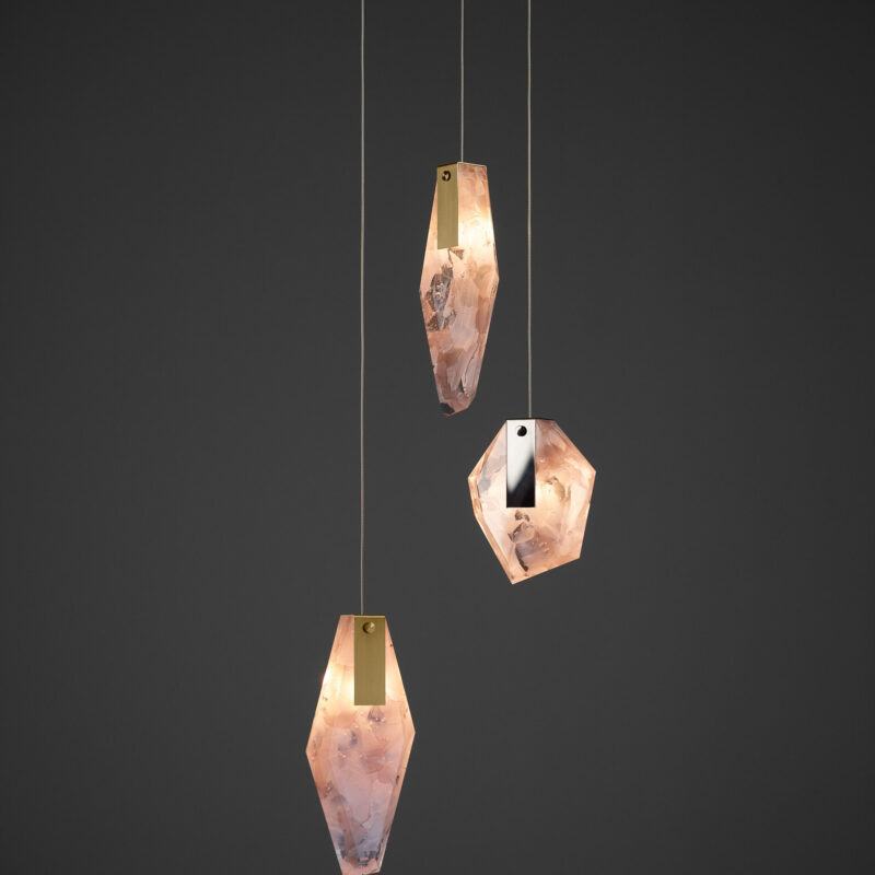 Подвесной светильник Fragments Long/white/brushed gold