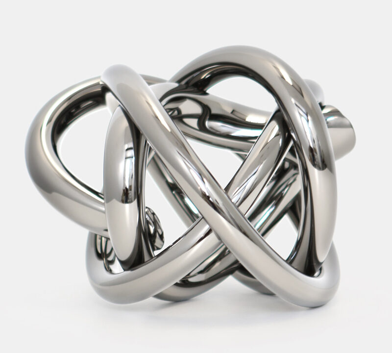 Предмет декора Wrap Large Silver Mirror
