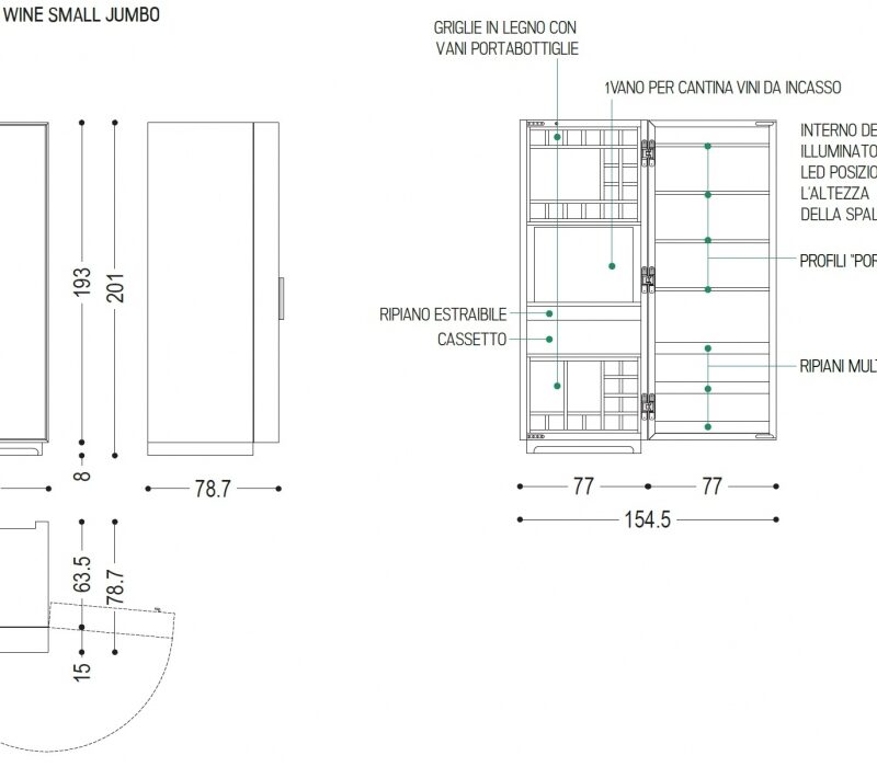 Барный шкаф Cambusa Wine Small