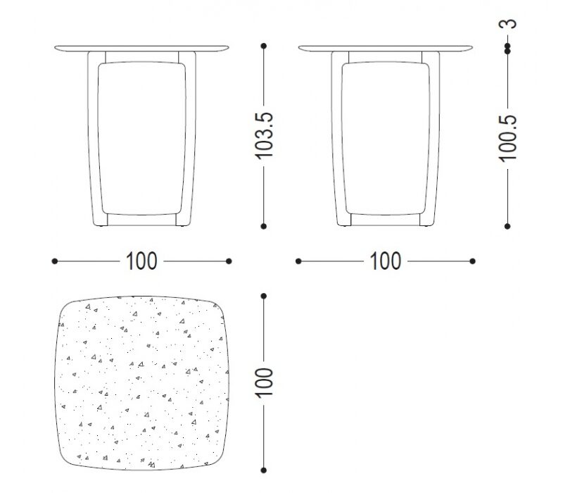Барный стол Bungalow Marble