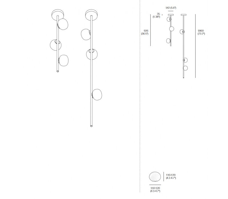 Потолочный светильник 84V Stem