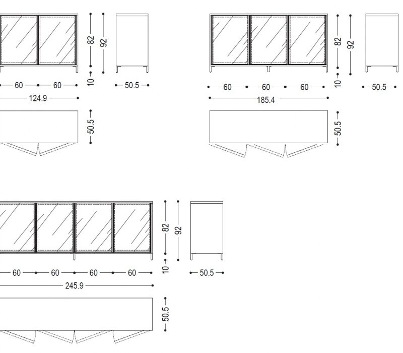 Комод Pandora Glass