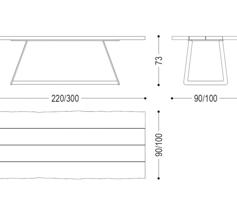 Стол Calle Cult Natural Sides
