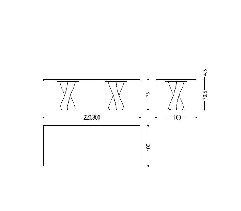 Обеденный стол Simple Twist