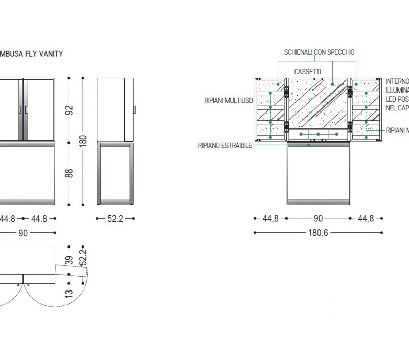 Туалетный столик Cambusa Fly Vanity
